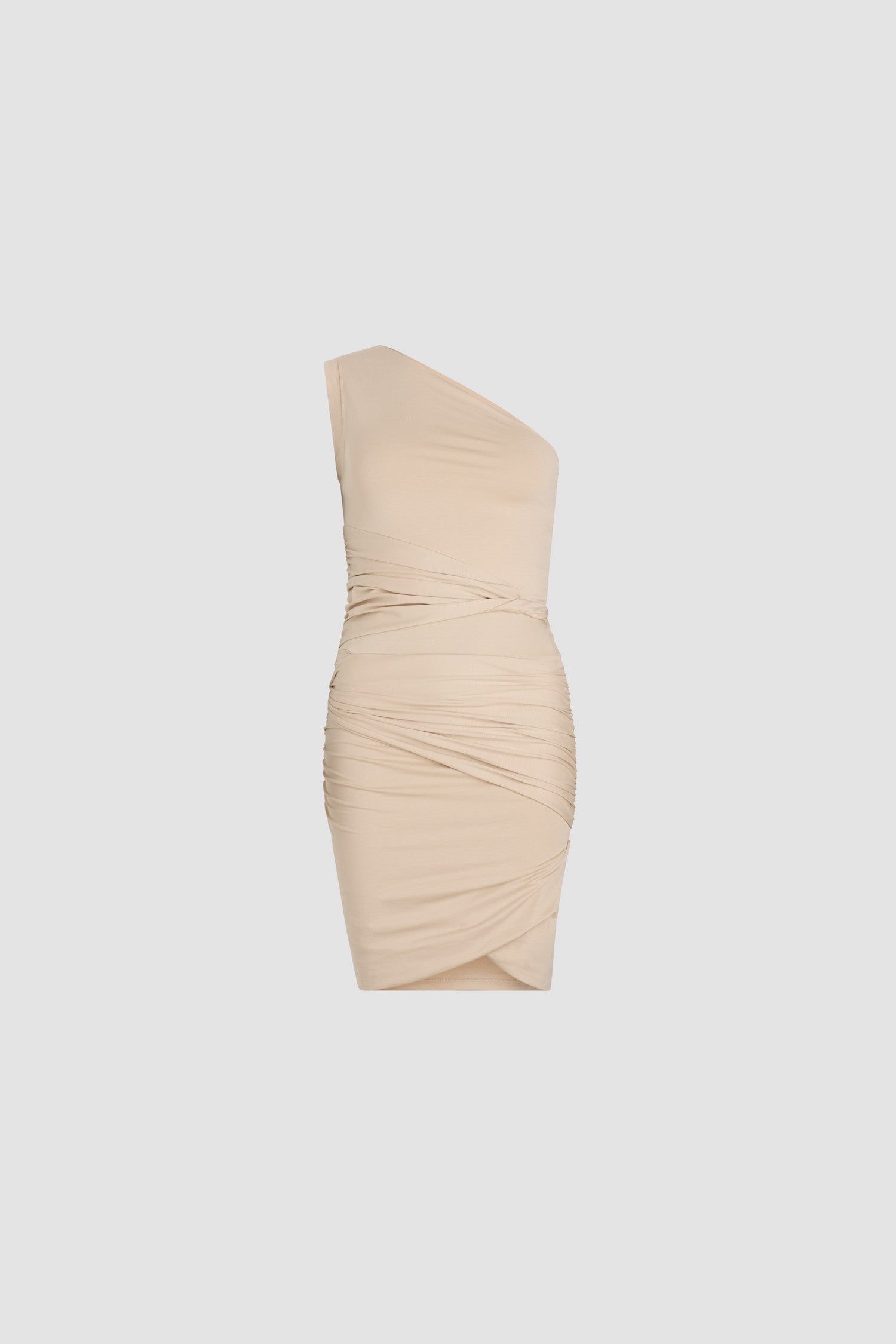 Patou P25JE1629972117B robe une-épaule Tapioca stretch