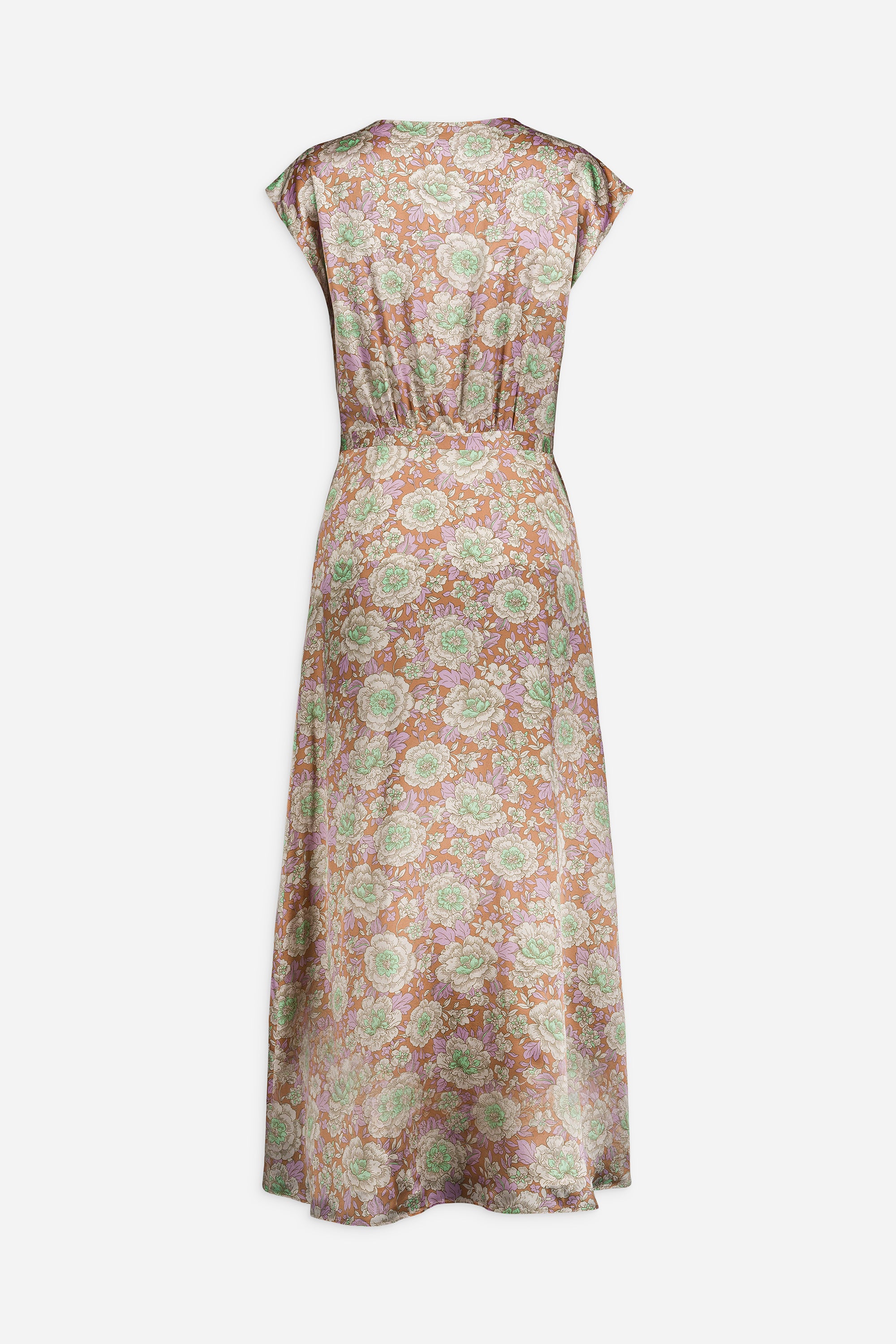 PAUL & JOE Robes DIANA robe longue soie camel pivoines