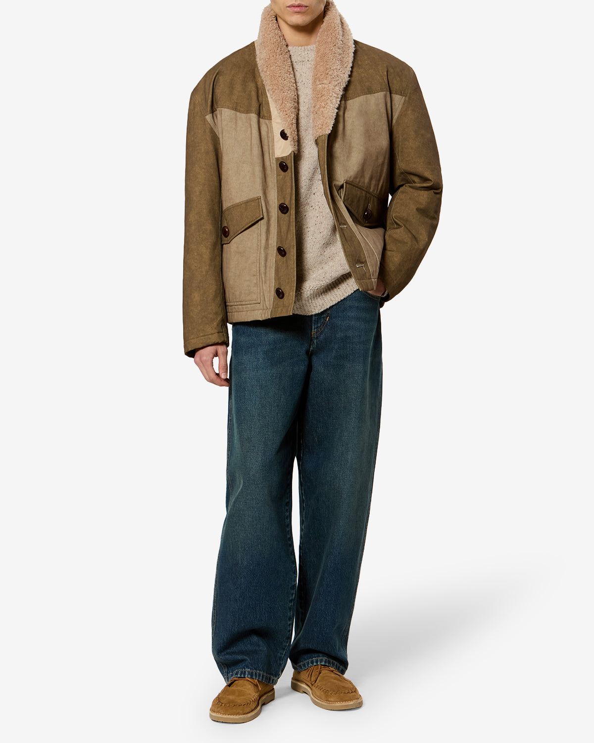 Isabel Marant Toswald manteau coton kaki XS à XL