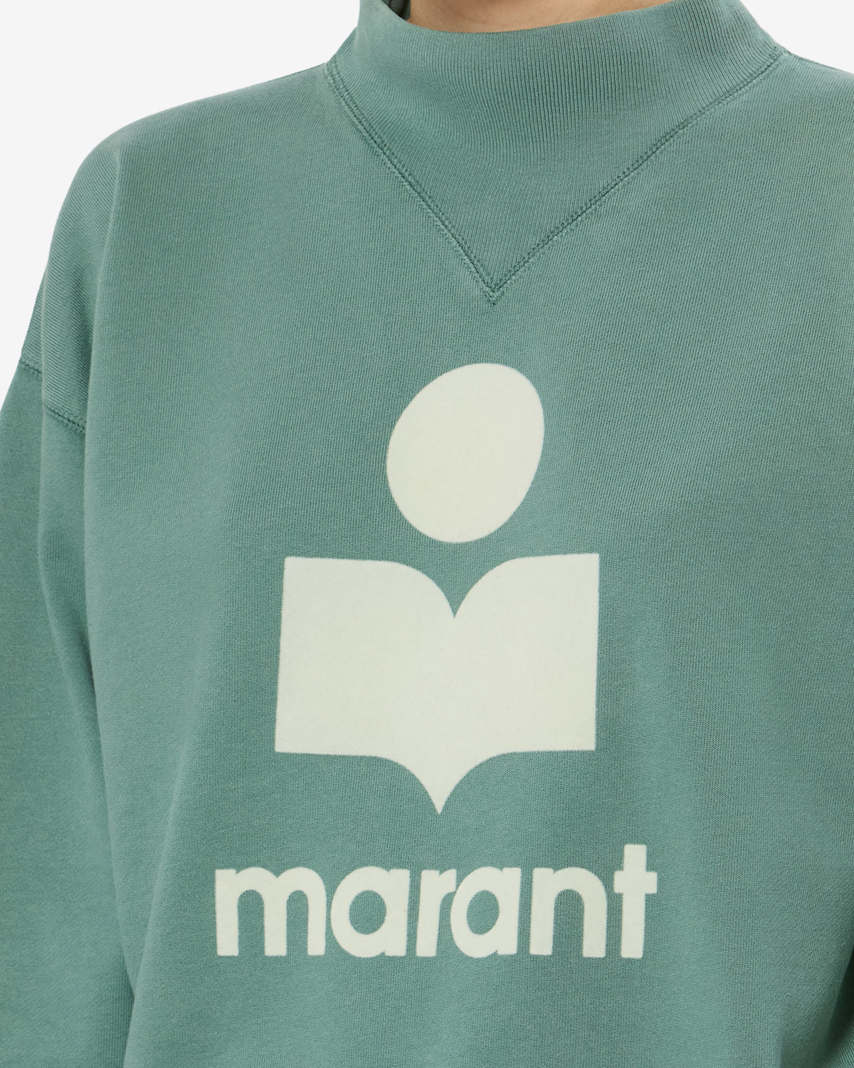 Isabel Marant Moby sweatshirt coton sauge écru logo