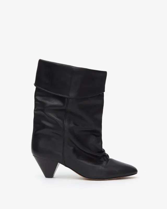 Isabel Marant Dalby bottines noir cuir talon 5,5 cm