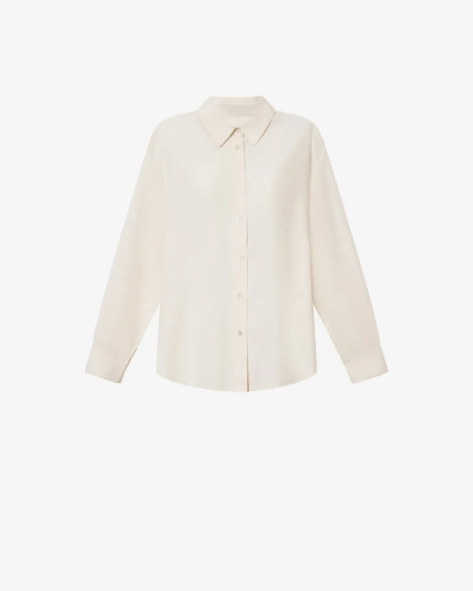Isabel Marant Fabriza chemise modal écru brodée