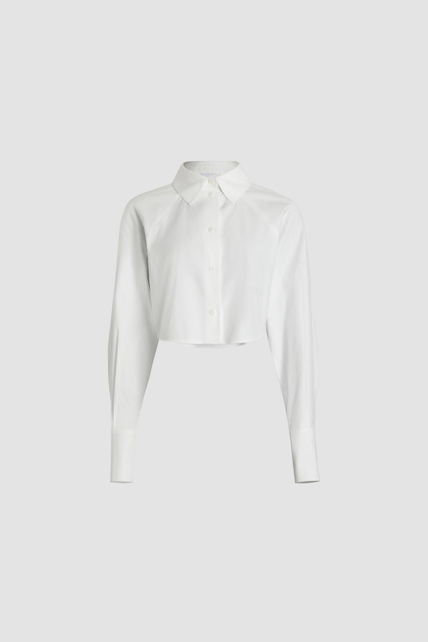Patou BL0330017001W chemise cropped blanche coton bio