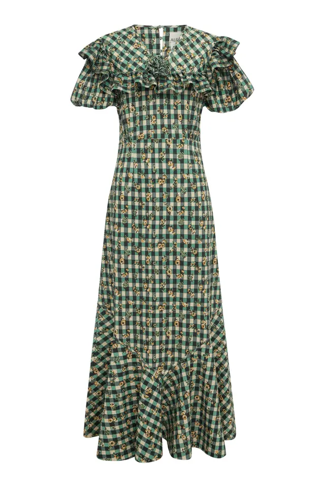 Alemäis Outrider robe midi seersucker floral coton
