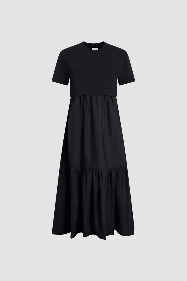 Patou P26JE2489990999B robe midi noire coton bio XS