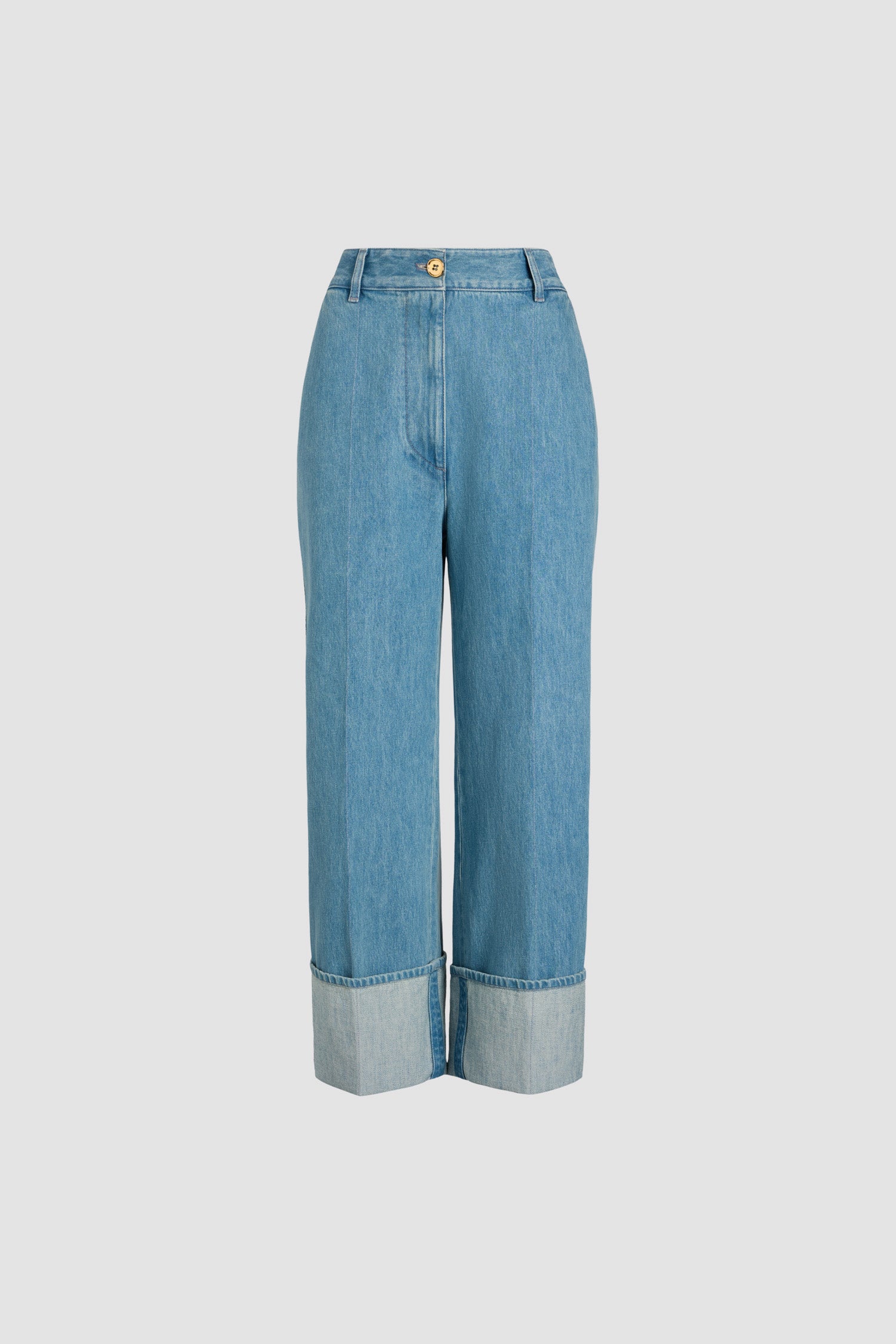 Patou H23TR003 jean droit denim bleu clair