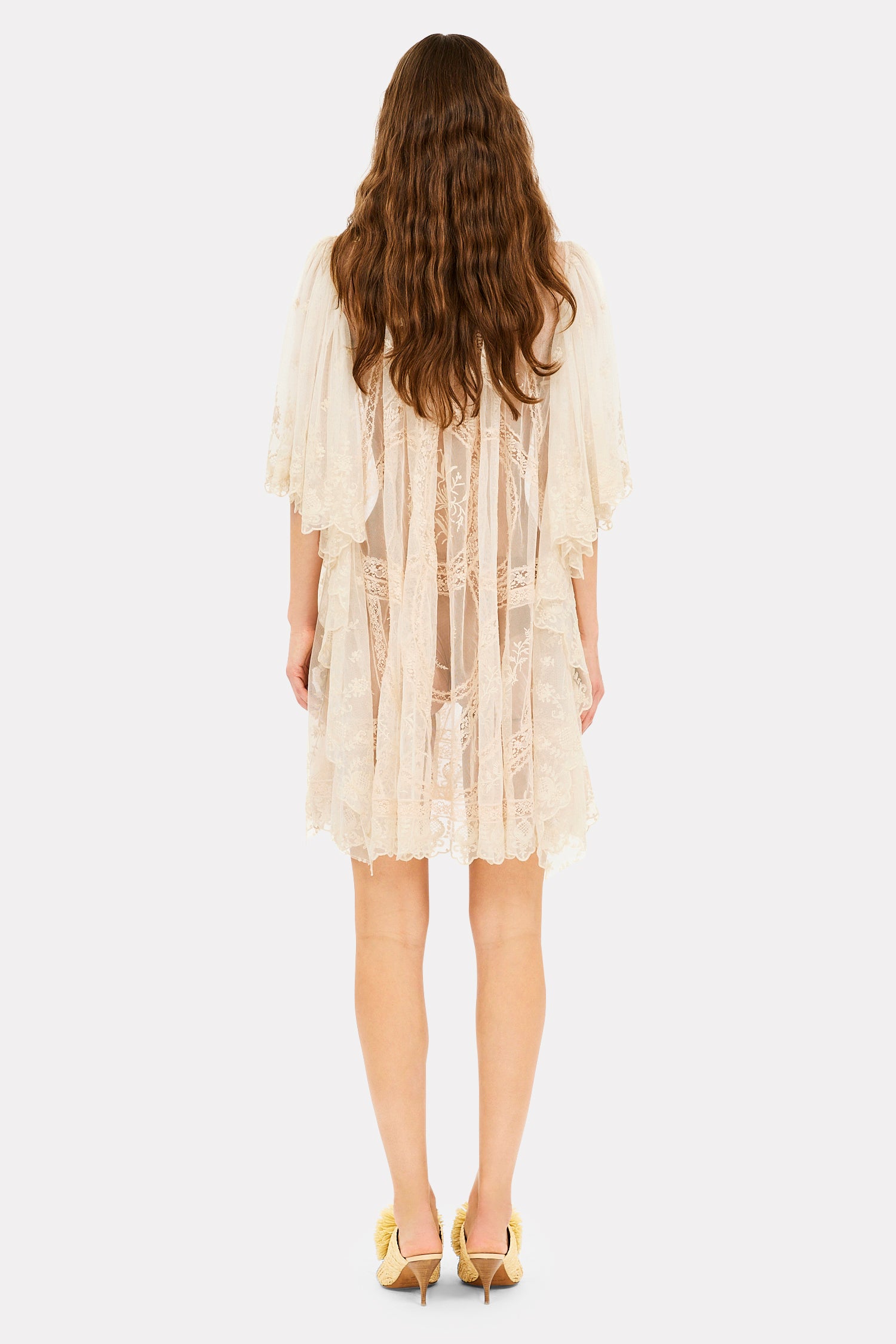 Ulla Johnson Grazia robe mini tulle Pearl brodée