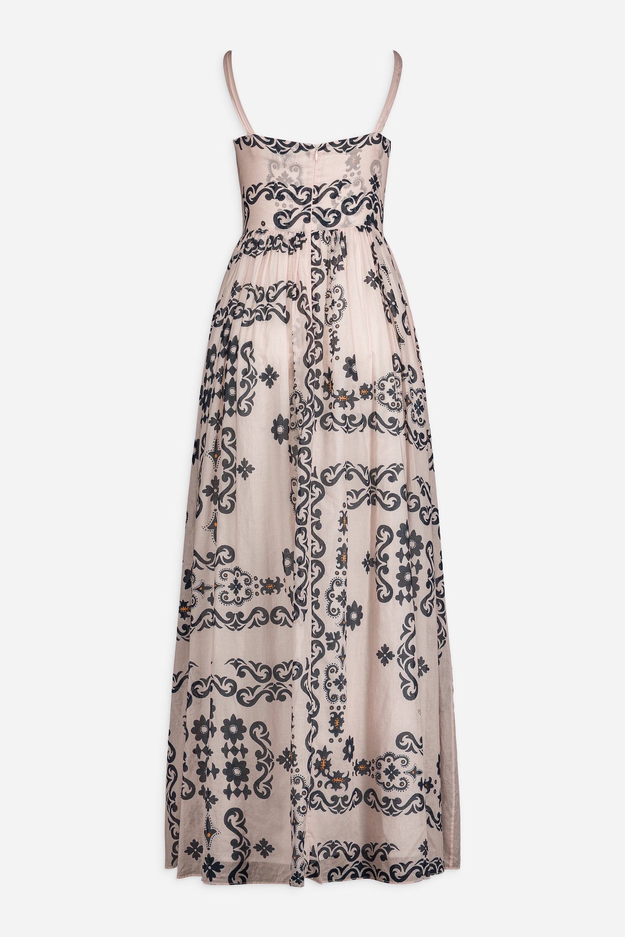 Paul & Joe Sumatra robe longue coton imprimé marron 36