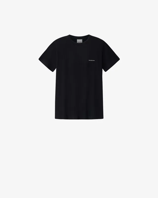 Isabel Marant Zafferh t-shirt noir coton logo brodé
