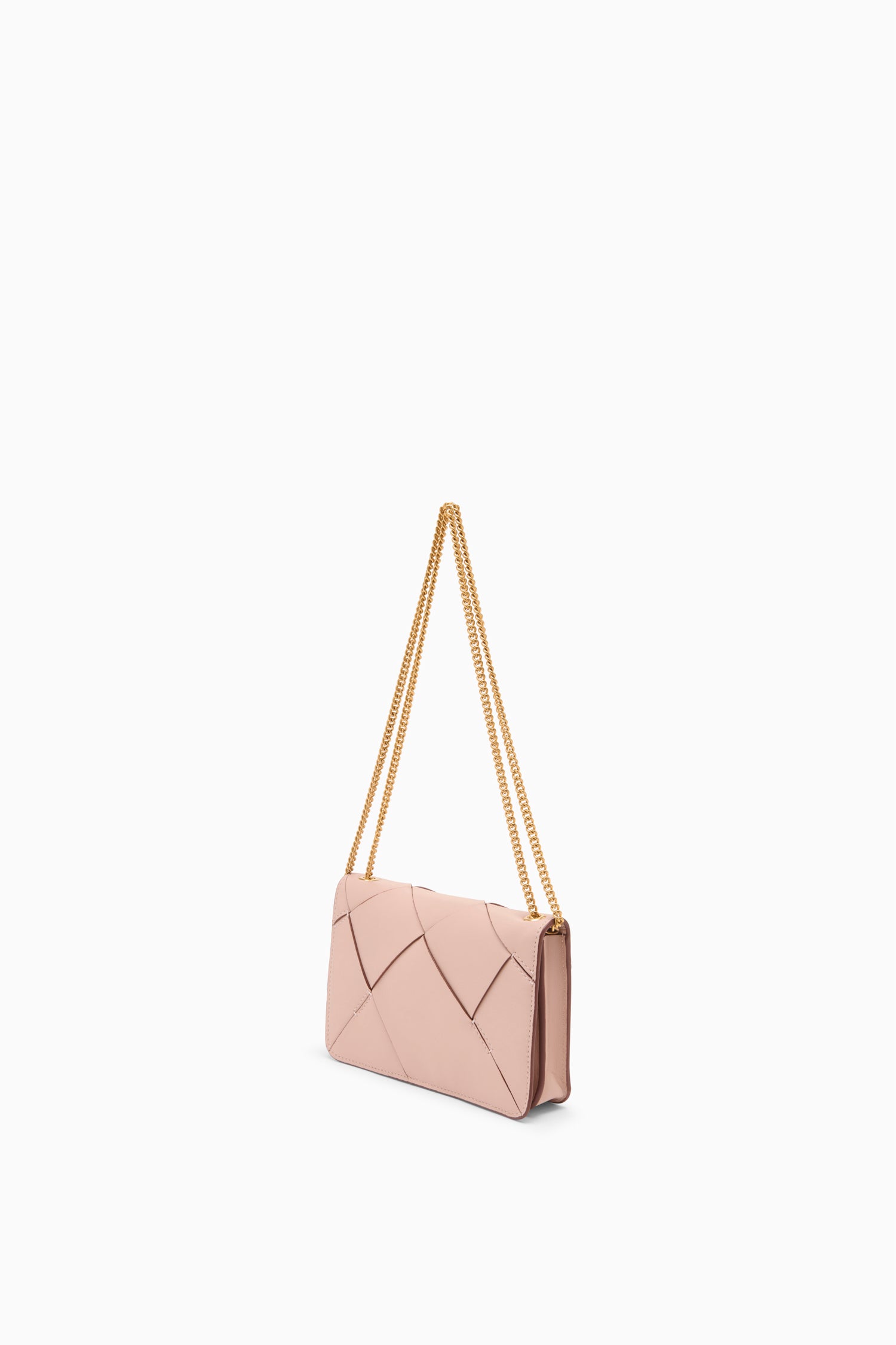 Ulla Johnson Charlotte Flap Bag sac cuir Petal chaîne or