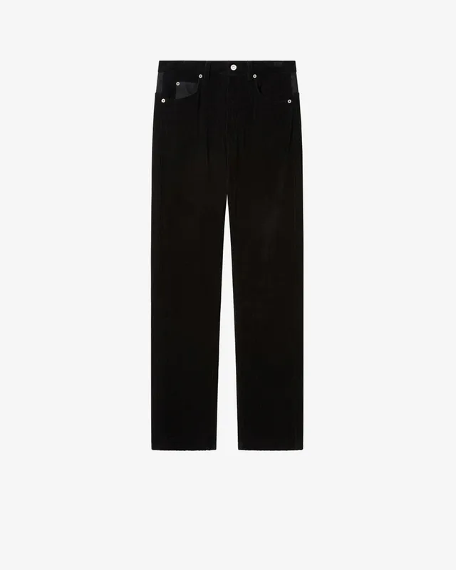 Isabel Marant Jude jean velours noir droit