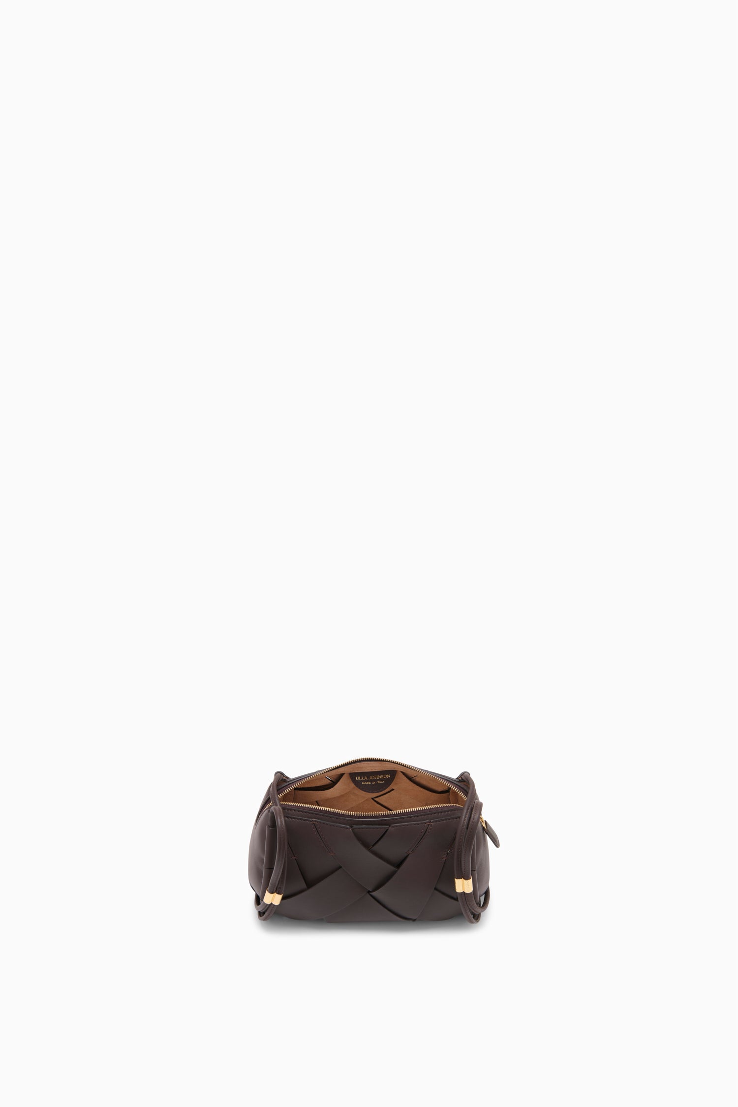 Ulla Johnson Charlotte Sac Camera Cuir Wenge Marron