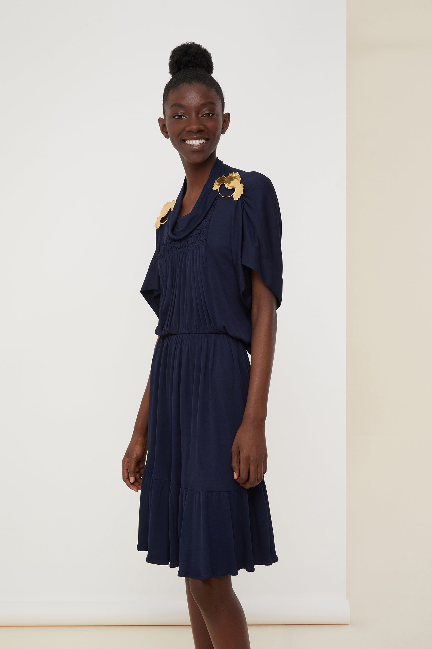 Patou DR0130036681N robe midi bleu saphir jersey