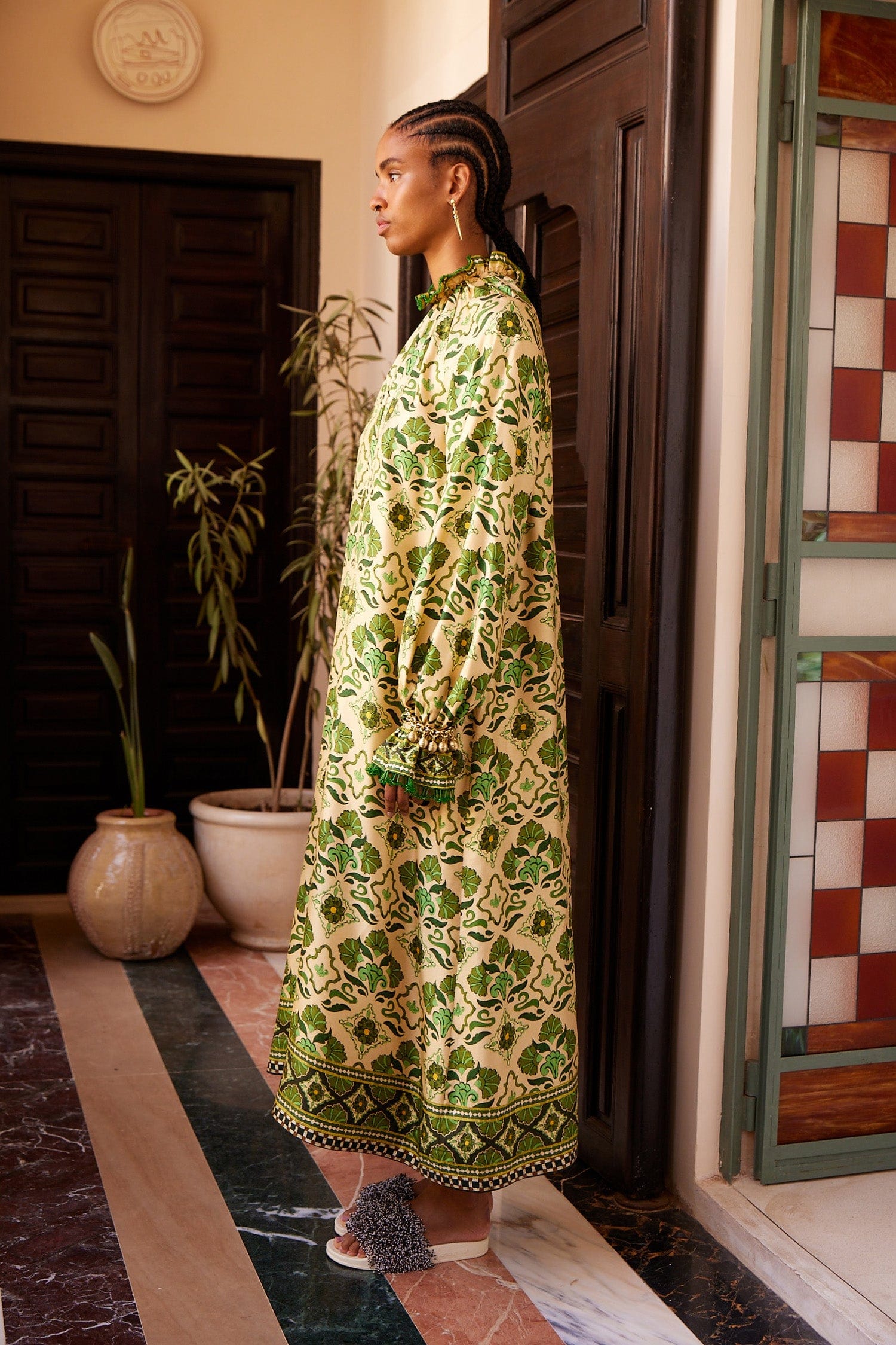 Alemaïs Cece Silk robe midi soie 100% manches longues
