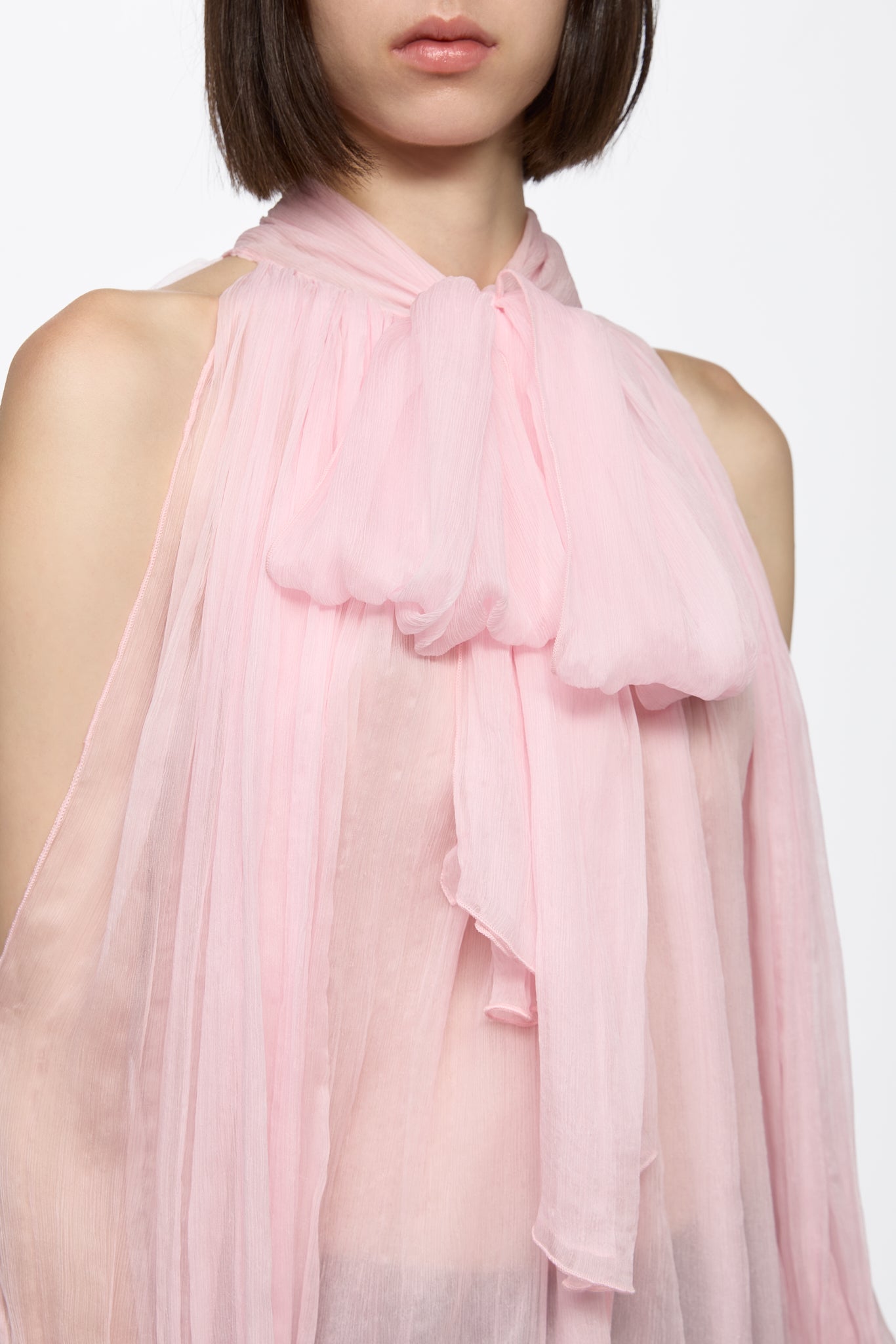 ATU Body Couture chemisier rose soie taille S chiffon