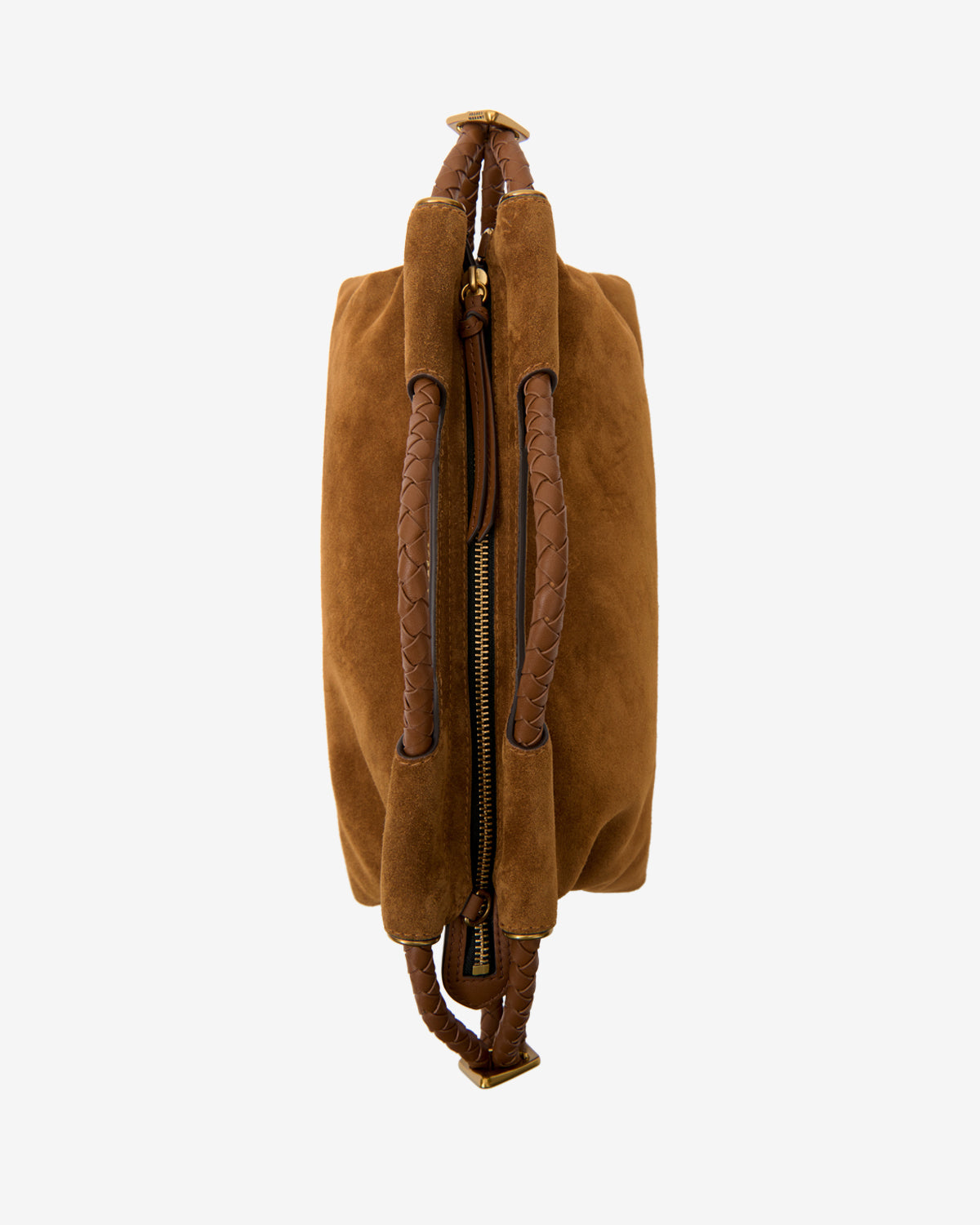 Isabel Marant Pipa M sac cuir velours cognac