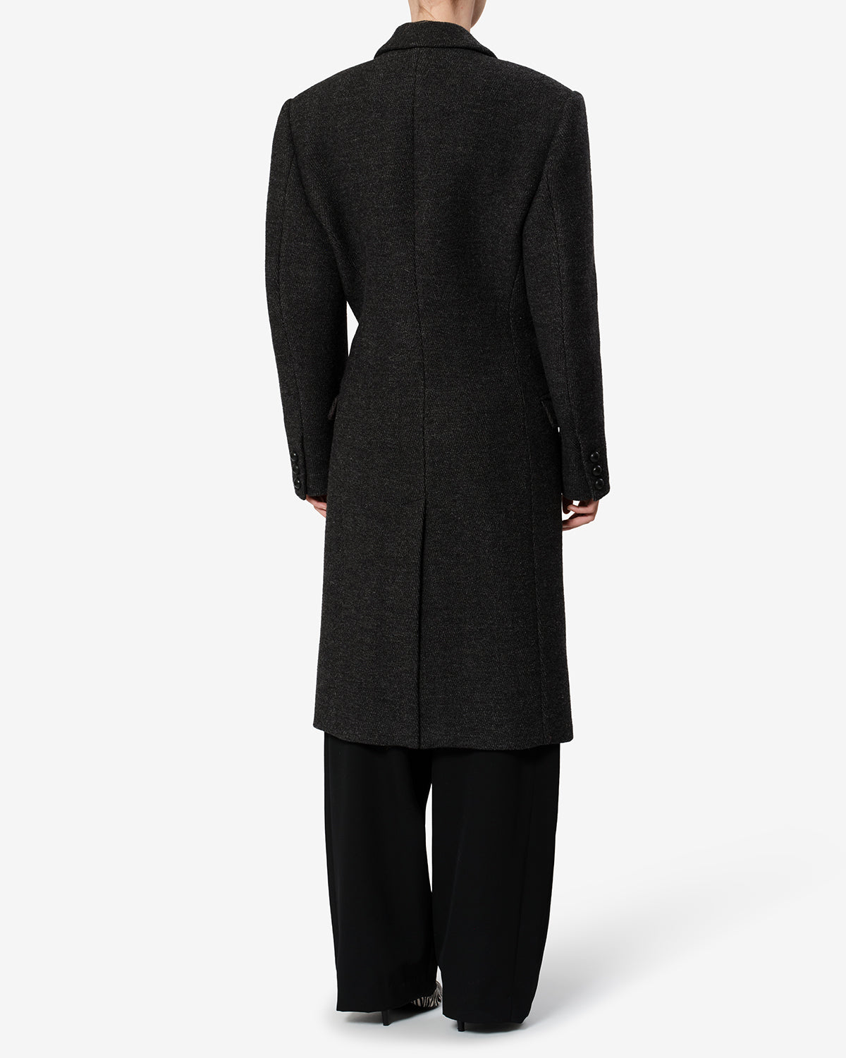 Isabel Marant Erla manteau anthracite laine vierge