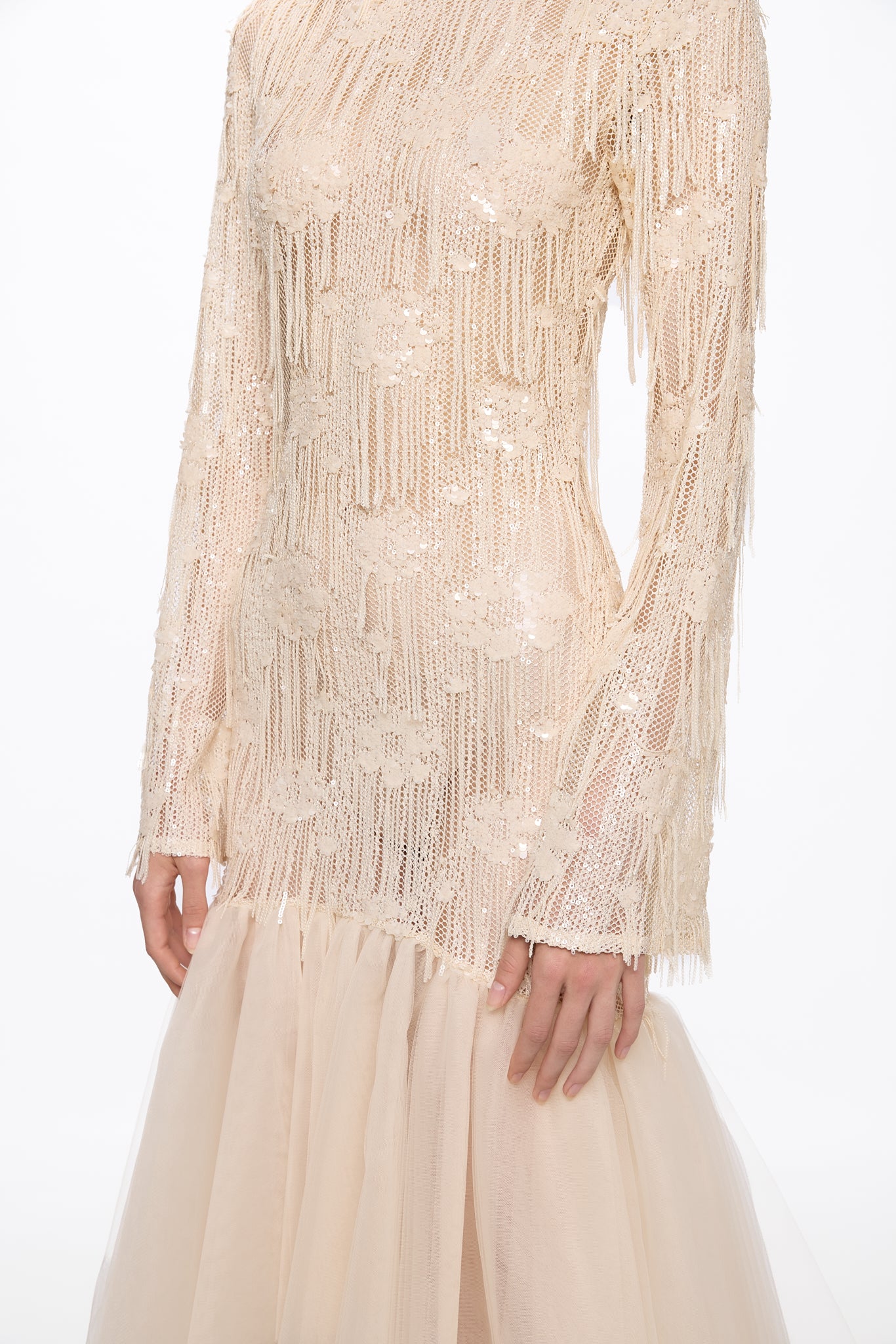 ATU Body Couture Long and formal dresses robe longue sequins vanille