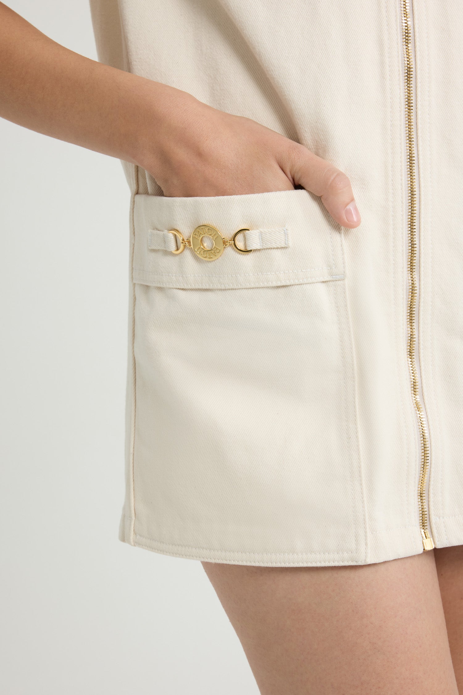 Patou Denim DR170 robe jean écru Natural mini