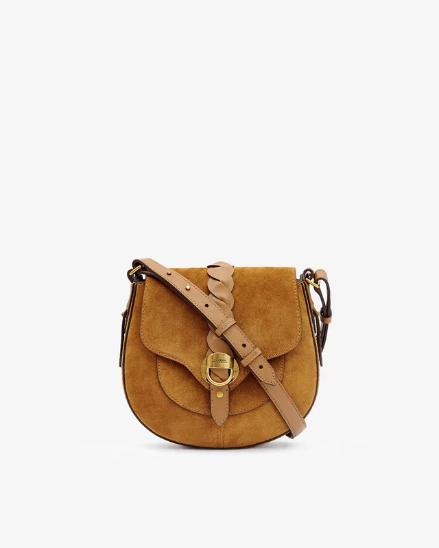 Isabel Marant Altay Small sac cuir velours cognac