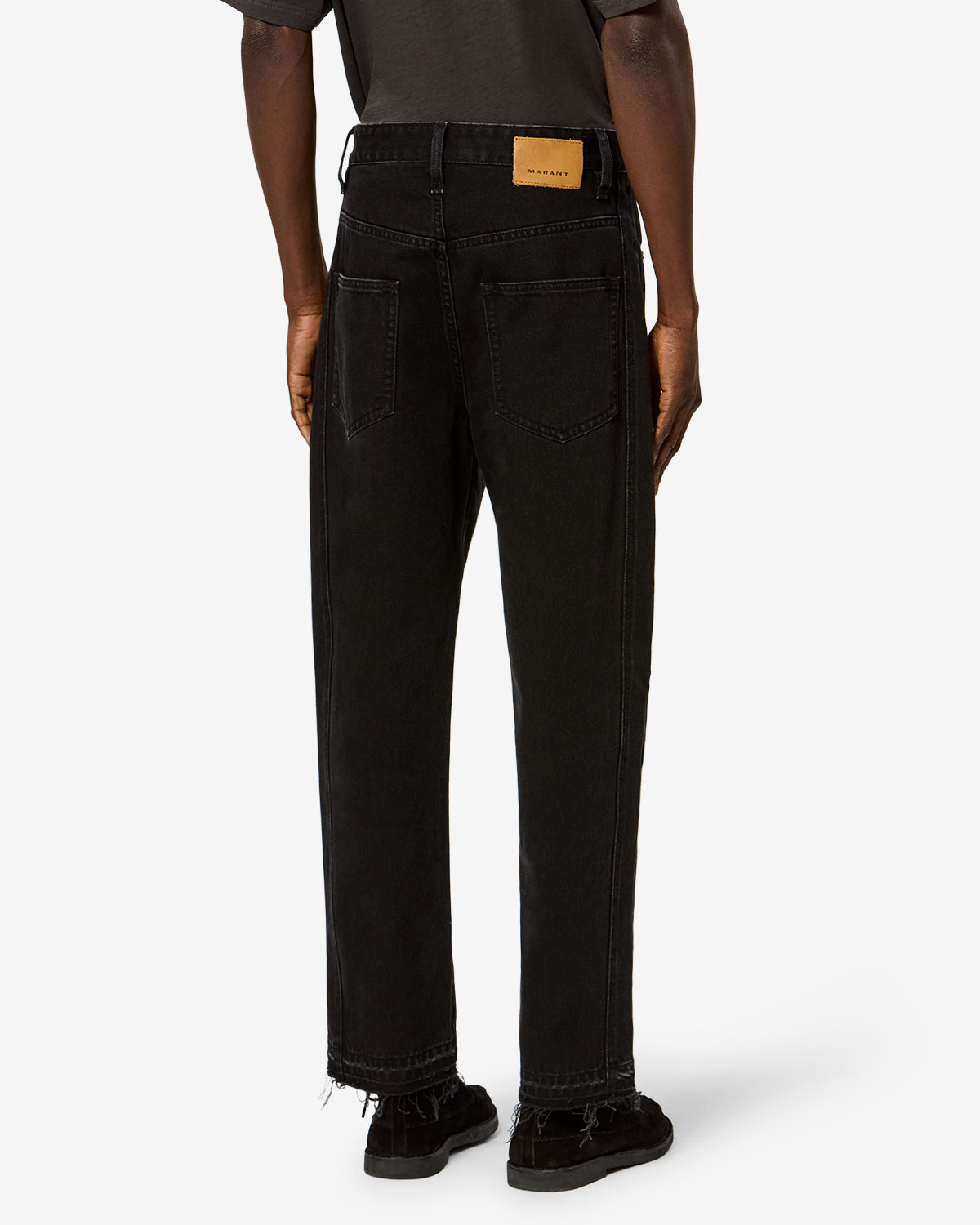 Isabel Marant Jorian PA0784HB jean barrel noir délavé