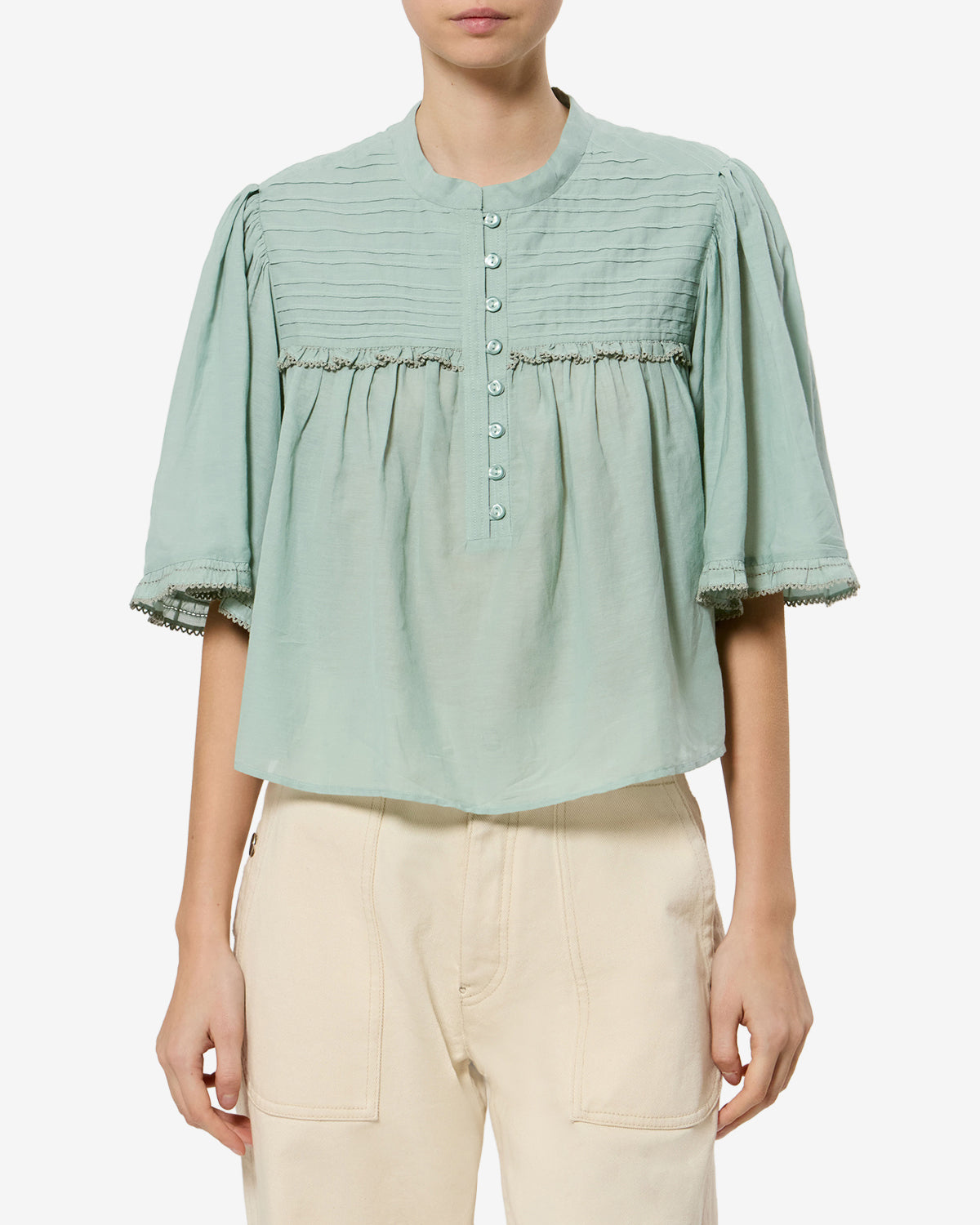 Isabel Marant Douna Top Blouse Coton Sauge