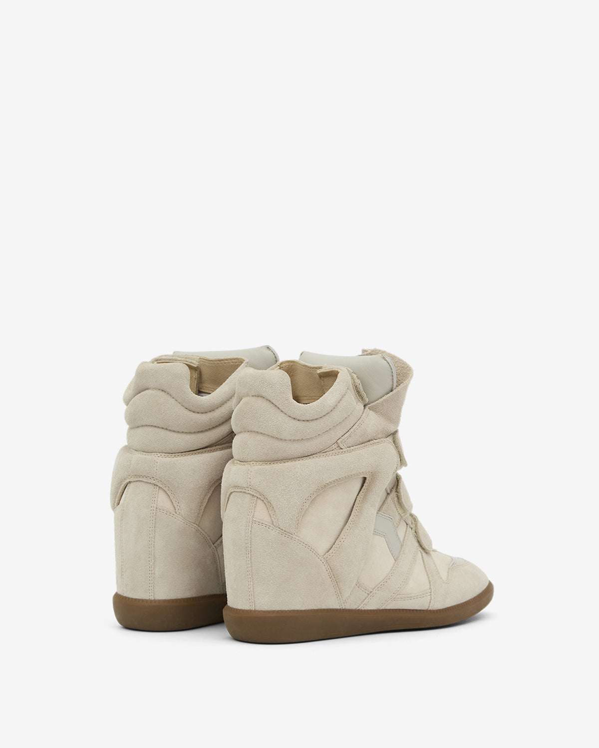 Isabel Marant Bekett baskets compensées cuir écru