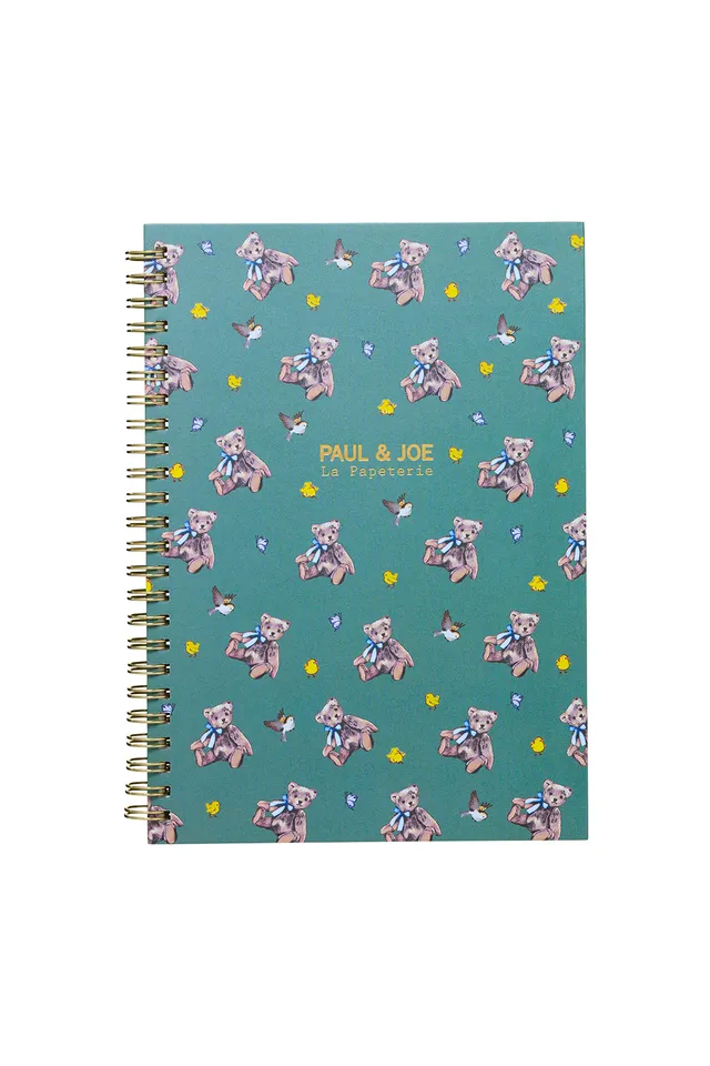 PAUL & JOE Papeterie carnet A5 spirales oursons ligné