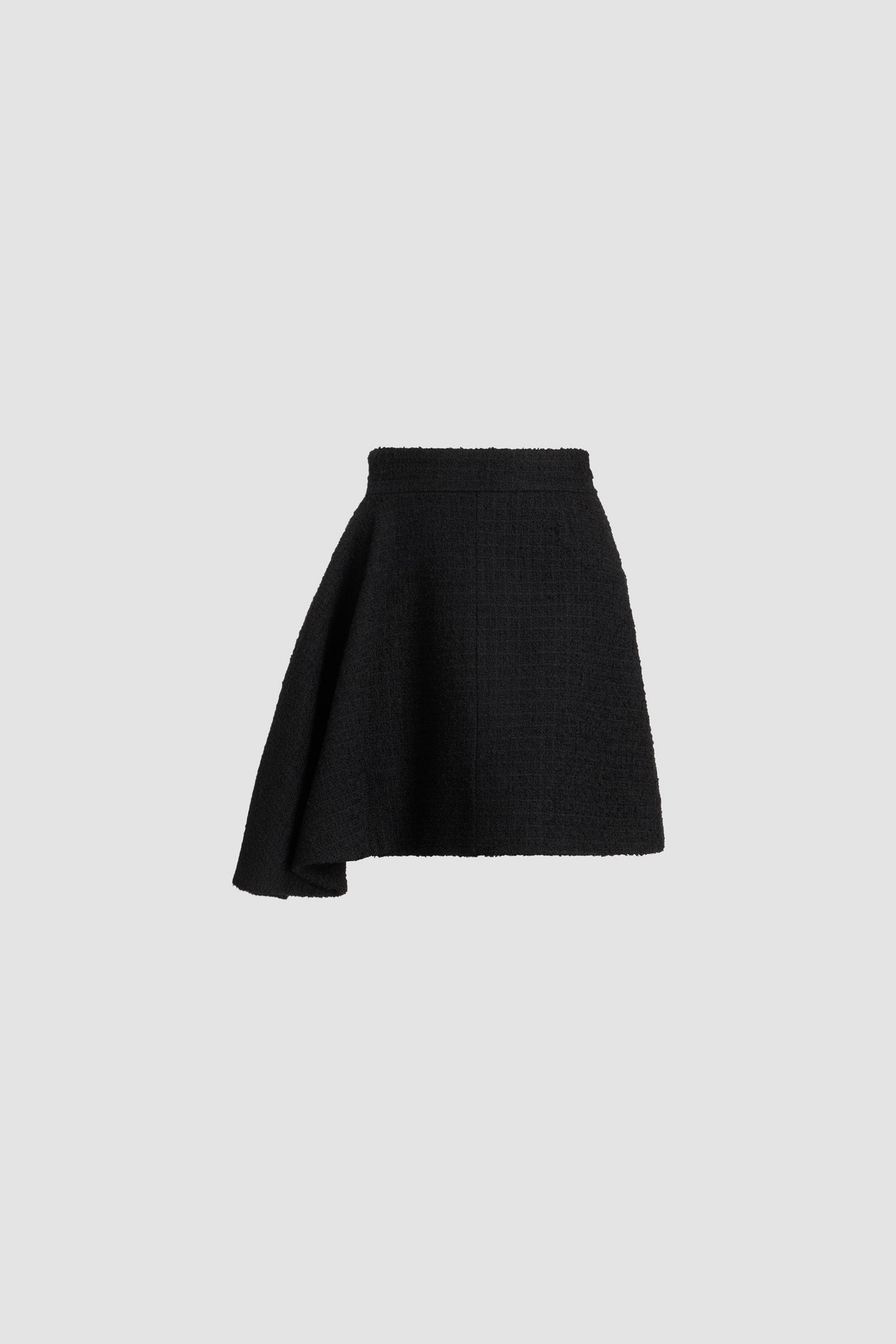 Patou SK0890223999B Jupe Tweed Noir Asymétrique