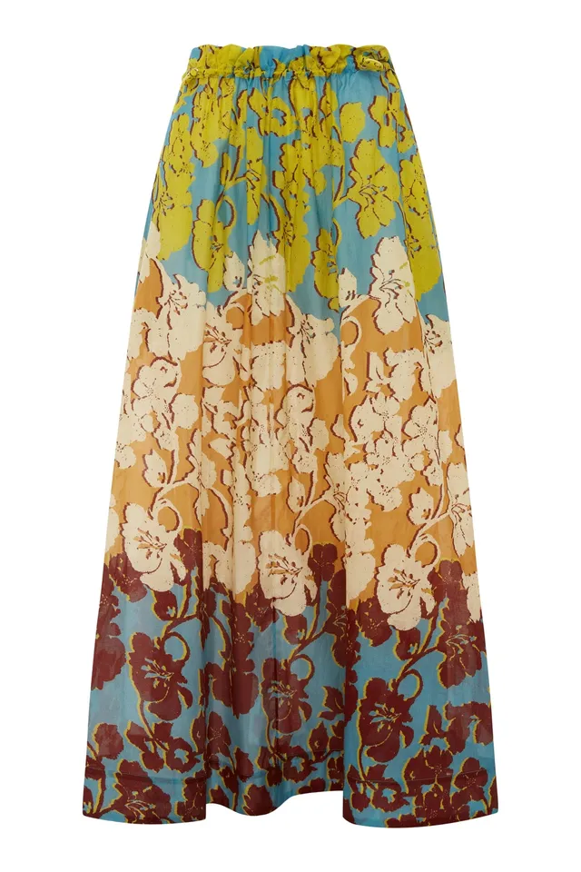 Alemaïs Splice Midi Skirt jupe midi taille 8 coton