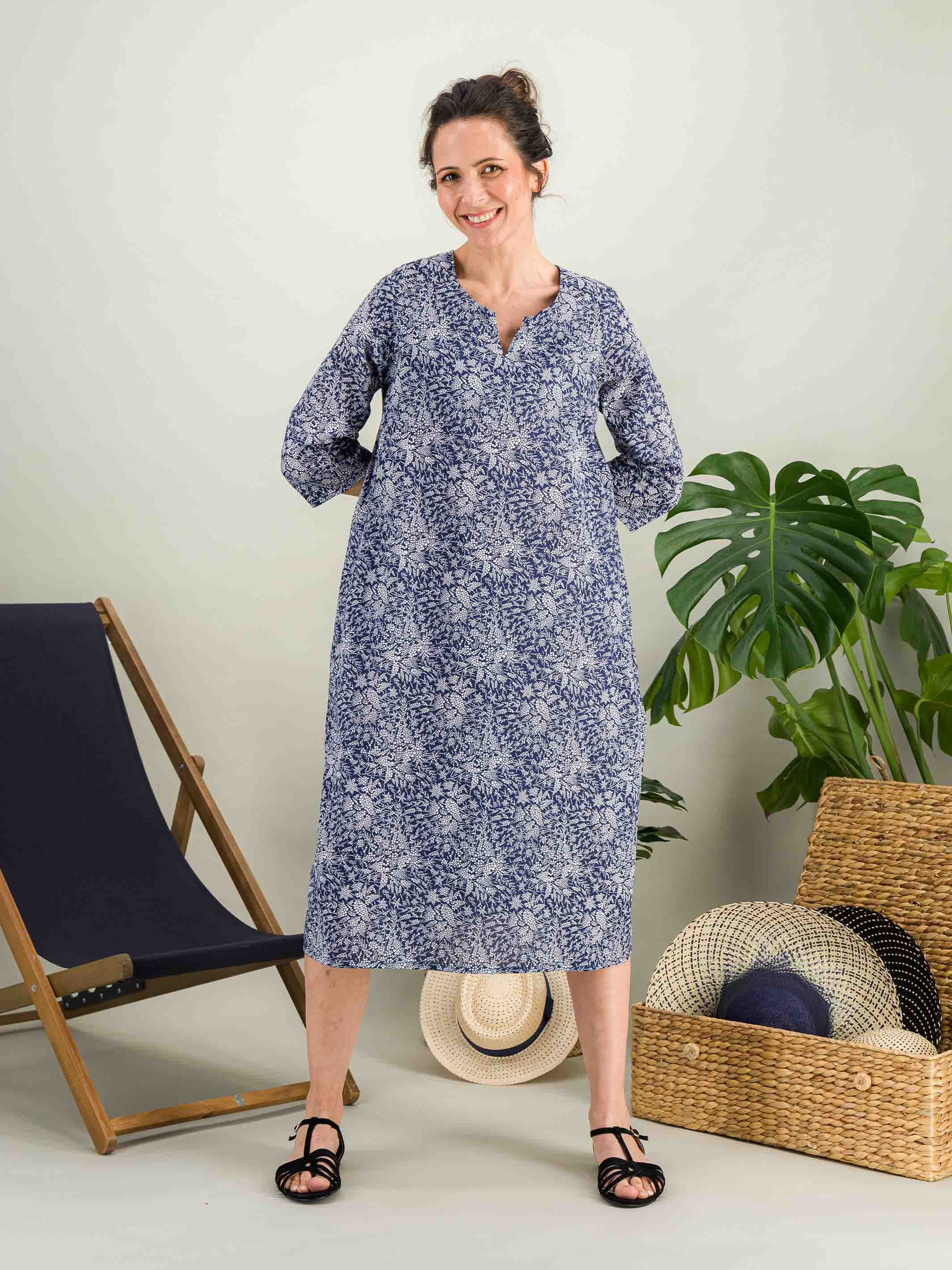Anahide Saint André Zenitude robe coton wax mi-longue