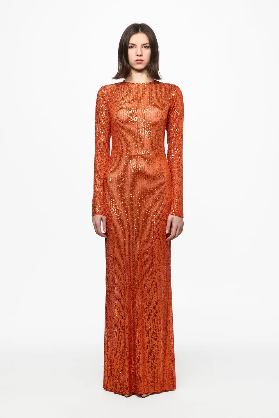 ATU Body Couture Sequined Orange robe maxi orange S