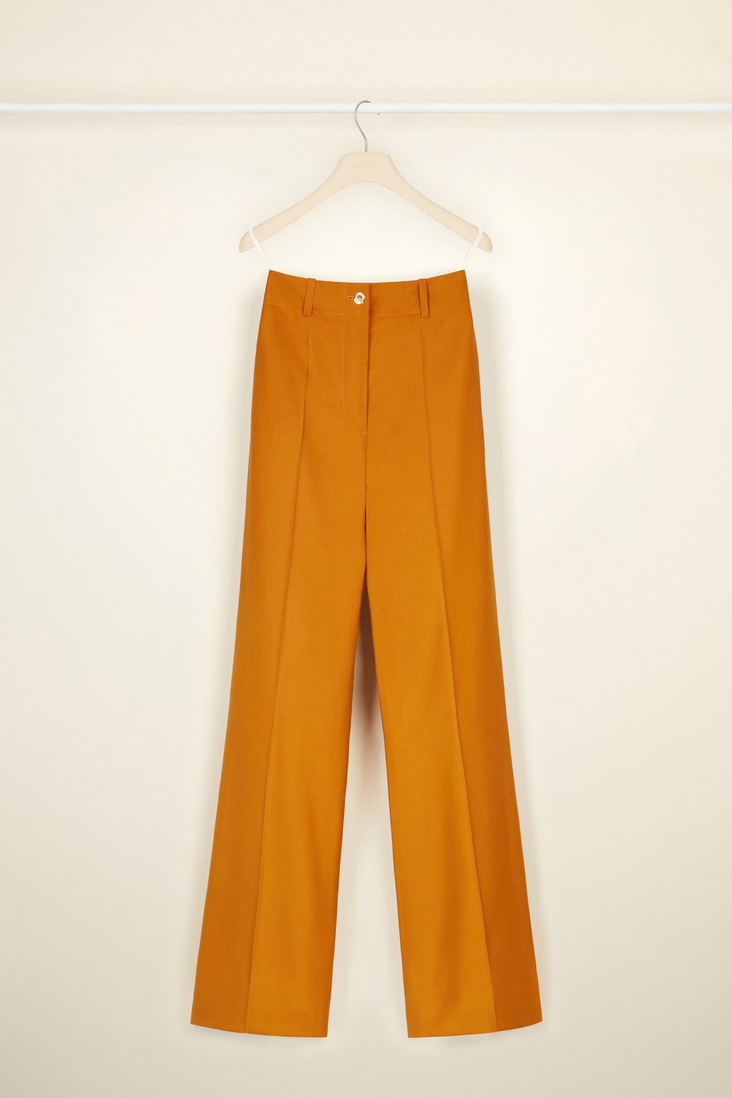 Patou pantalon A21TR0020005252T laine Gingerbread droit