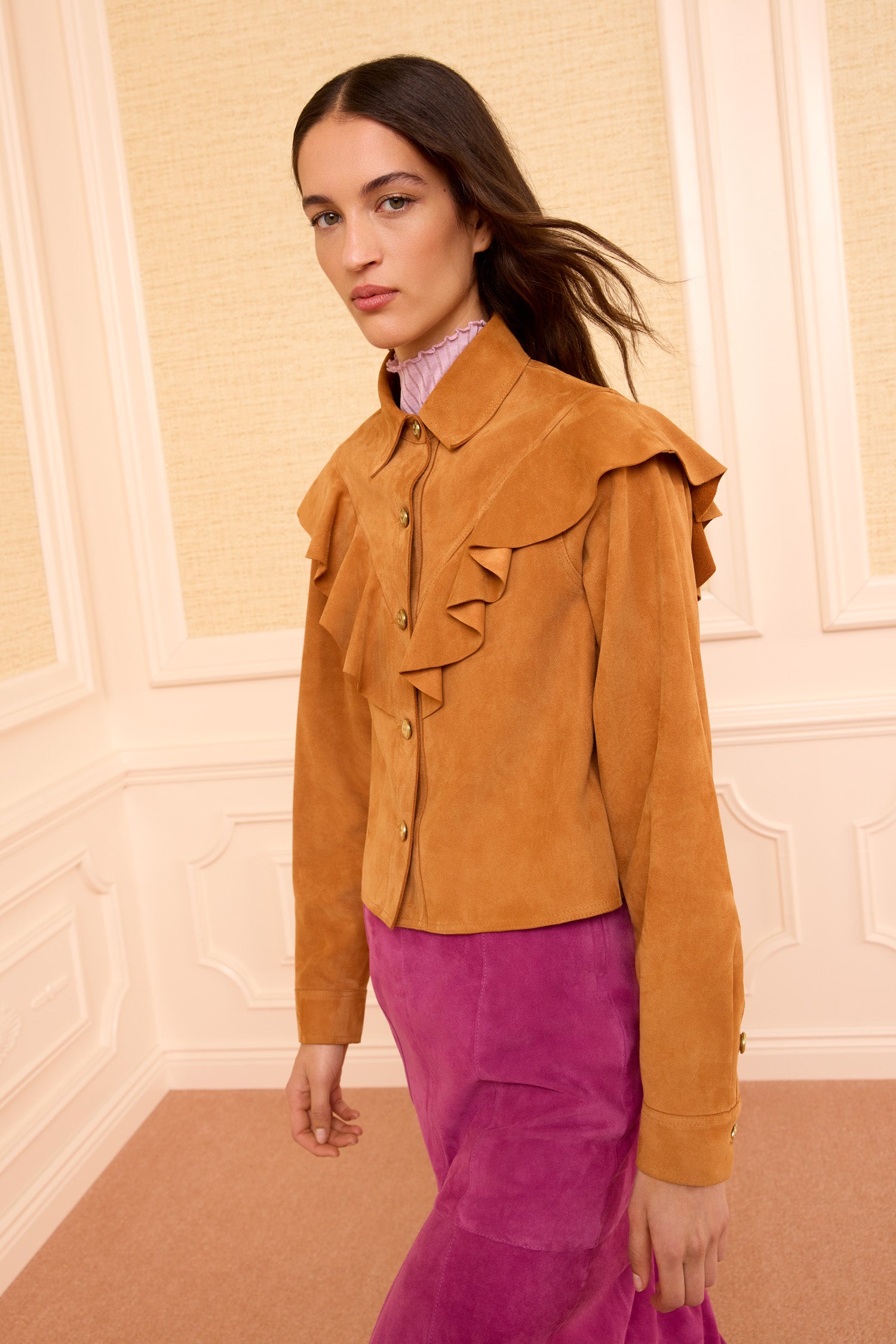 Ulla Johnson Matilde Veste daim Cognac