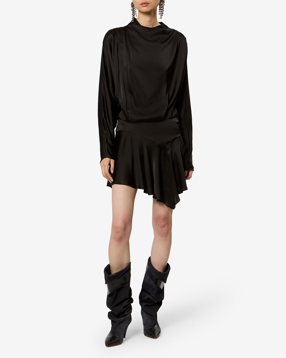 Isabel Marant Neline RO1094FA robe noire 34-42 satin
