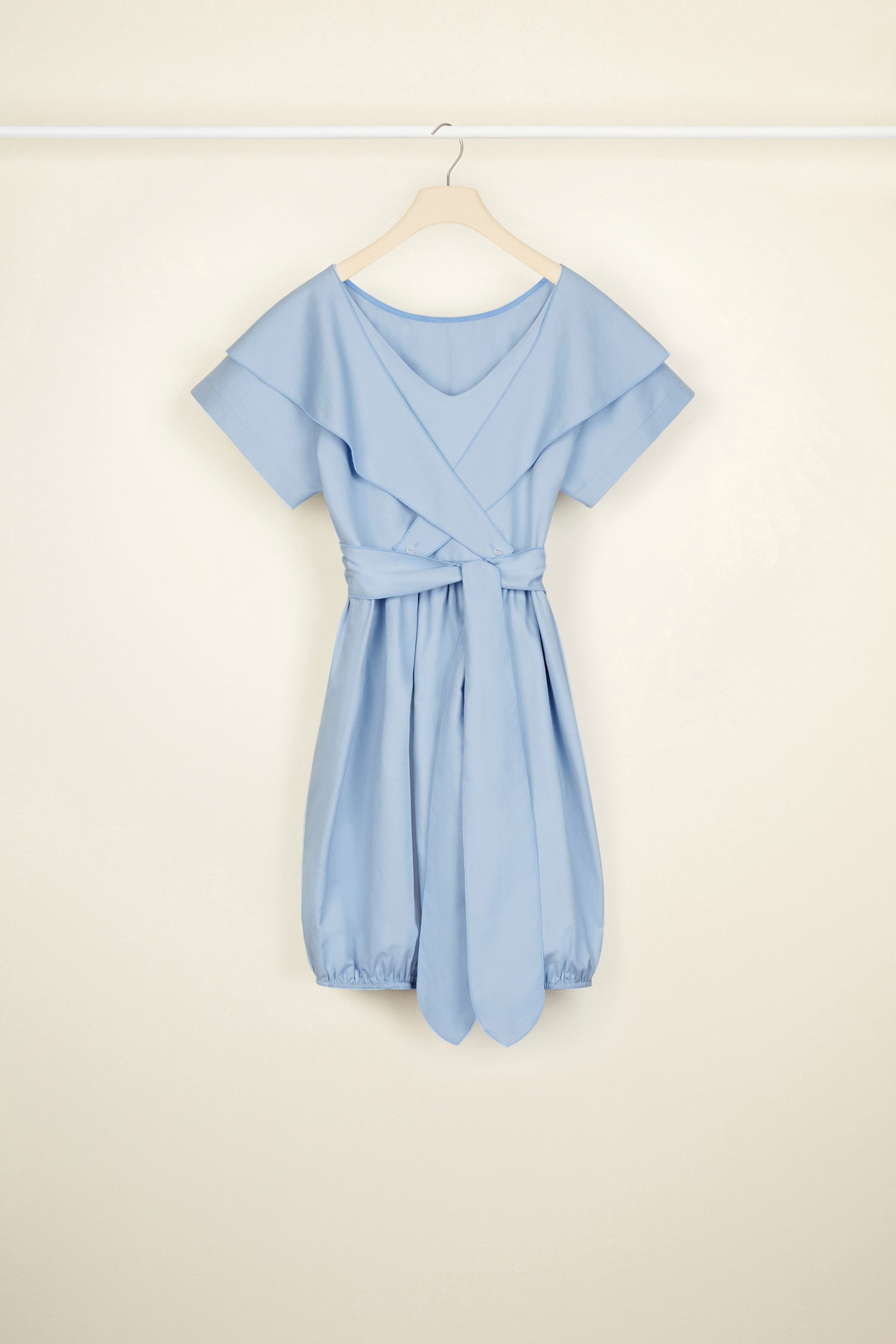 Patou E20DR0540044603B robe bubble blueberry coton 34-42
