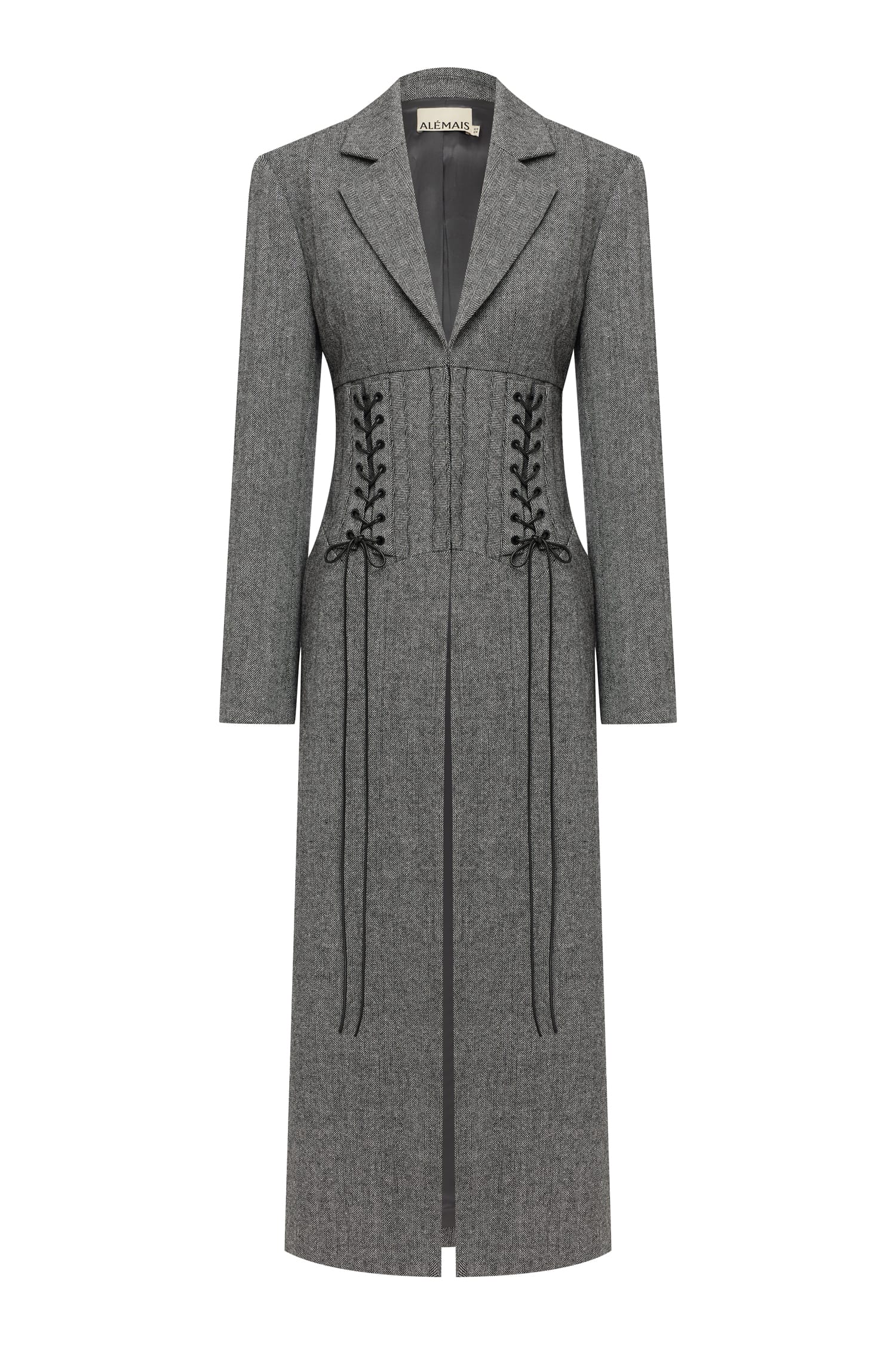 Alemais Henri manteau long laine corset