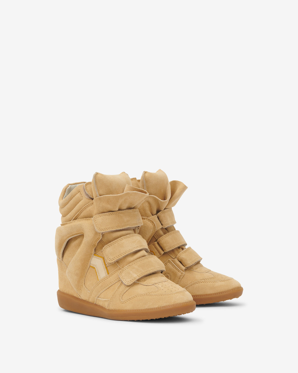 Isabel Marant Bekett baskets compensées beige doré