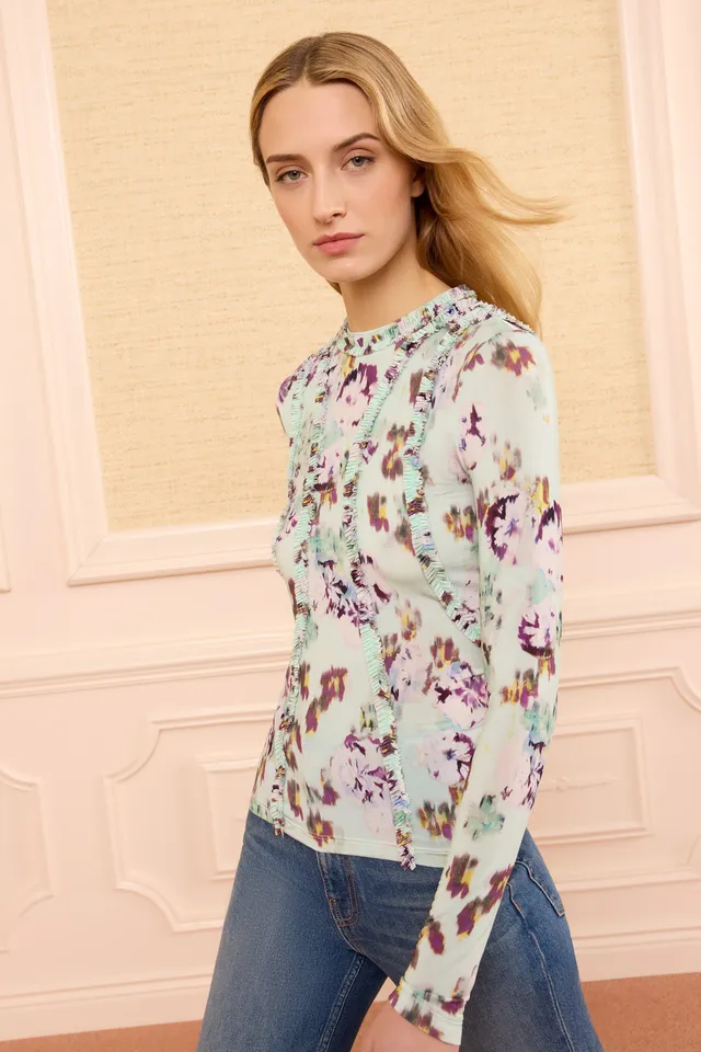 Ulla Johnson Clover haut jersey floral Oasis