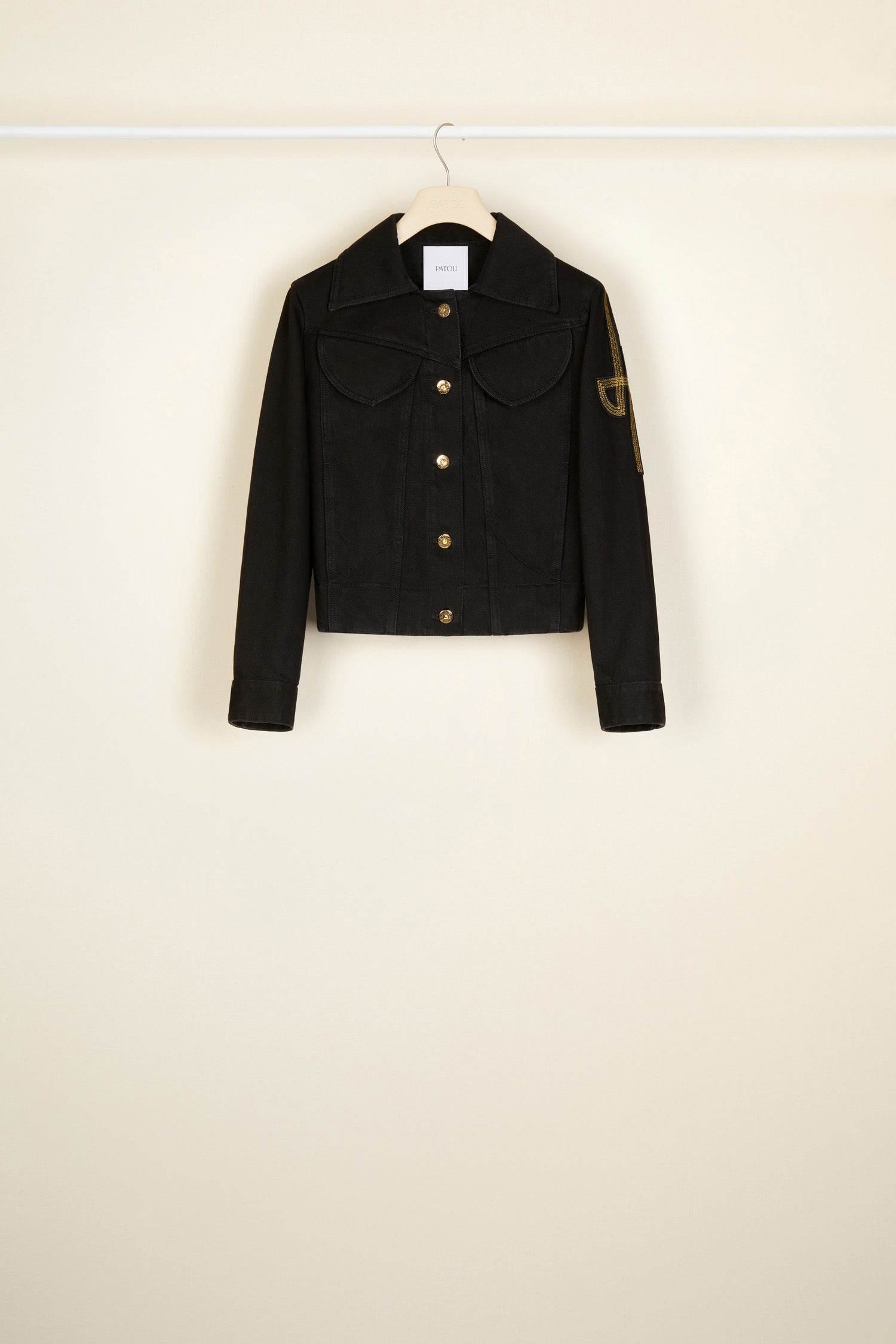 Patou Denim OU001 veste jean noir coton bio