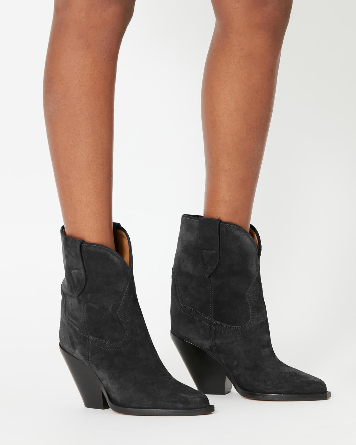 Isabel Marant Leyane bottines noir délavé cuir 9 cm