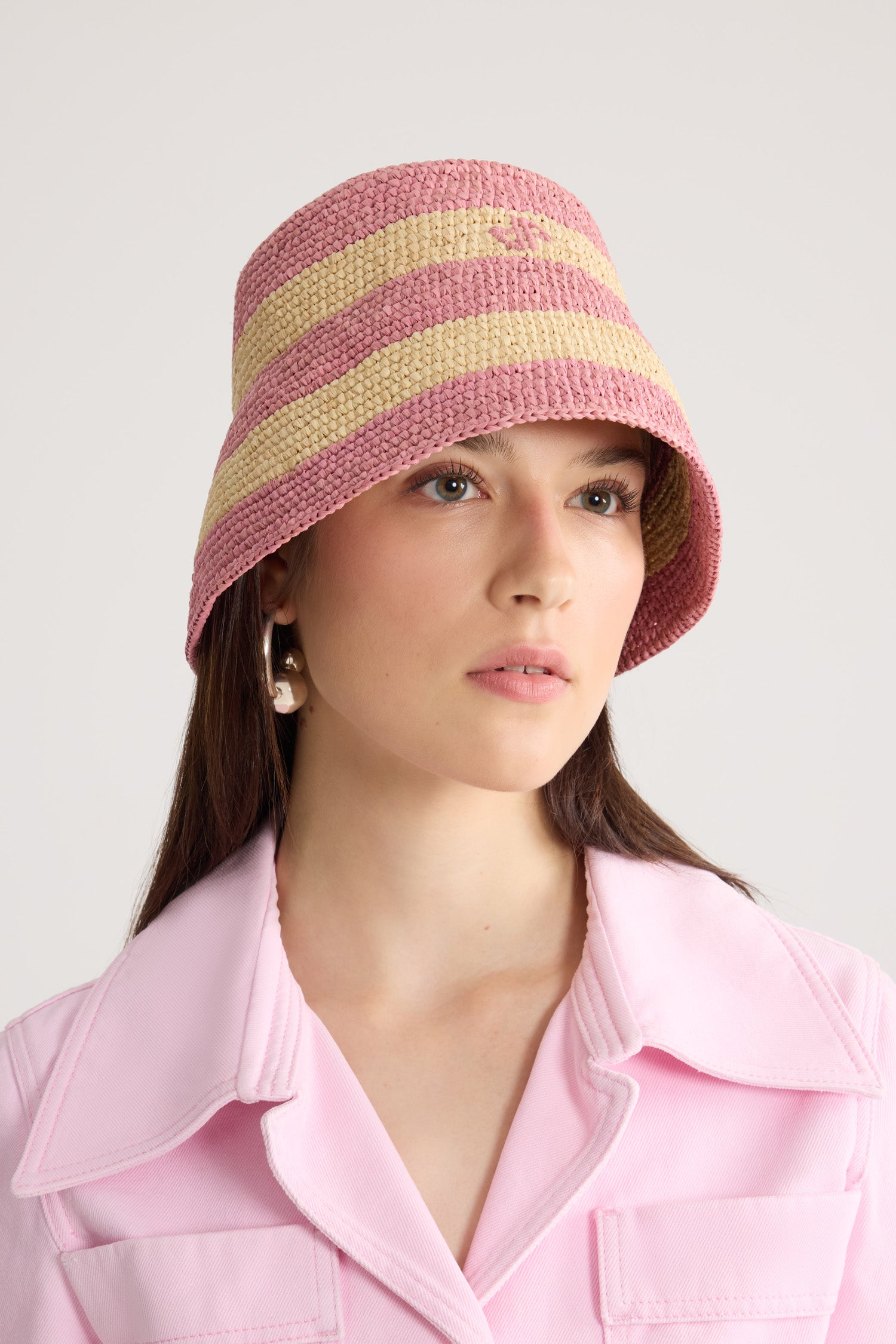 Patou Accessories bob raphia Bougainvillea Stripes TU