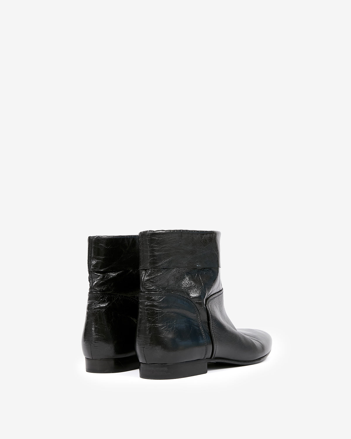 Isabel Marant Juoza boots cuir verni noir homme