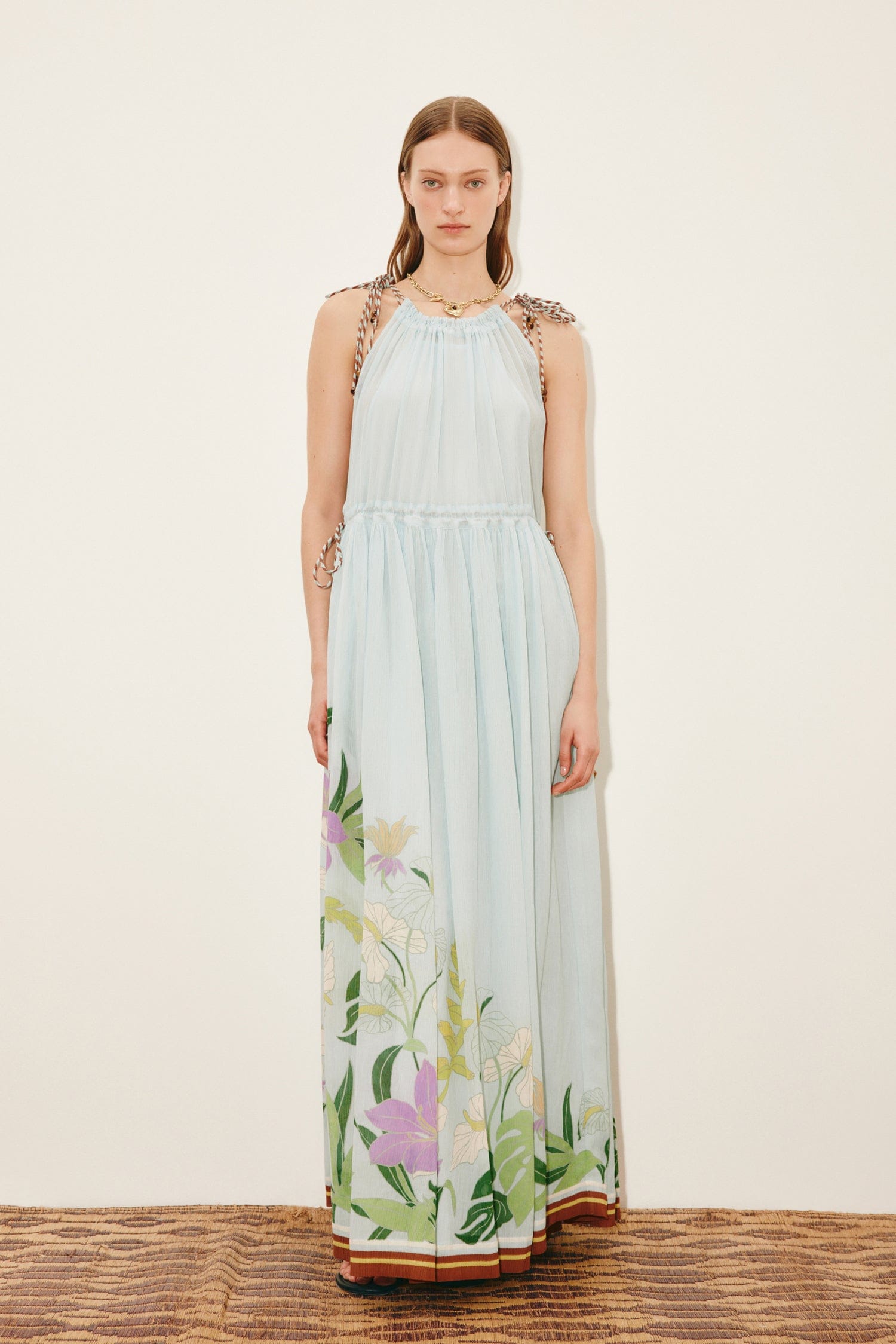 Alemaïs Alfie Sleeveless Robe midi coton soie