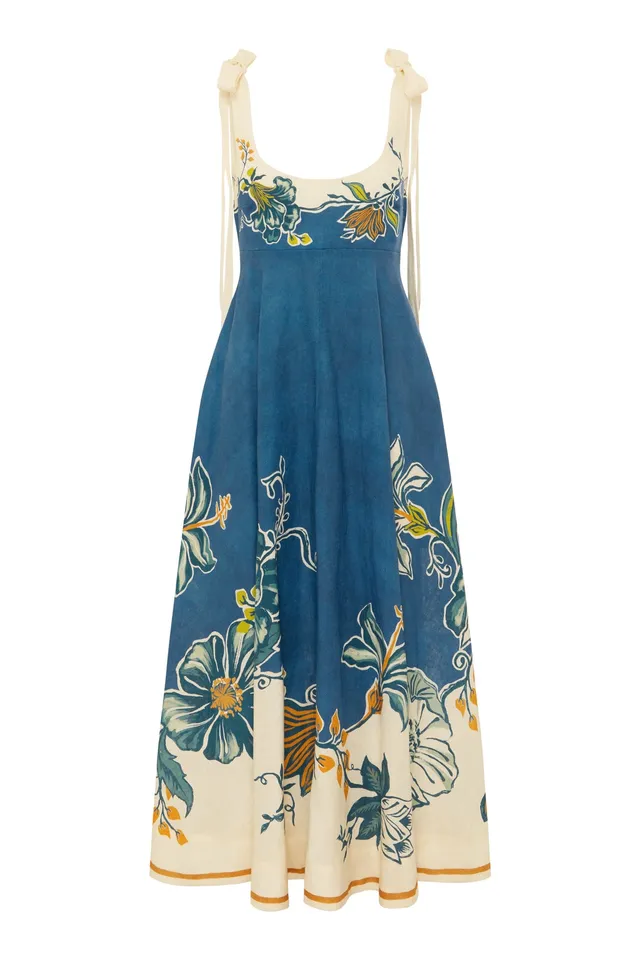 Alemais Luda Ballet Sundress robe midi lin