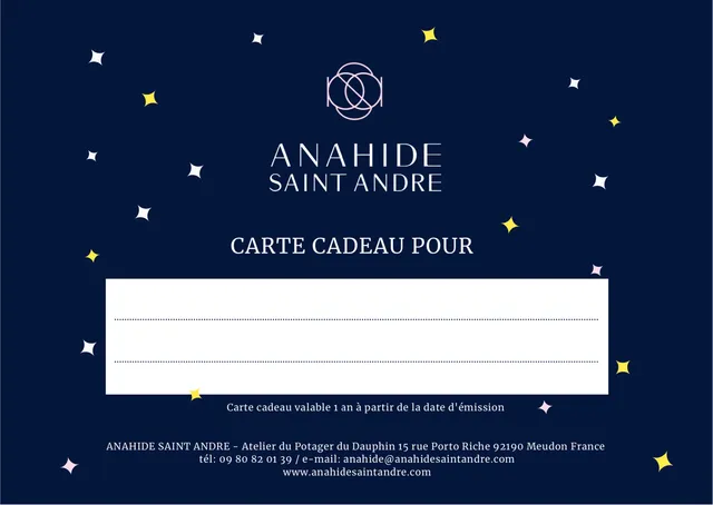Anahide Saint André carte cadeau vestiaire femme