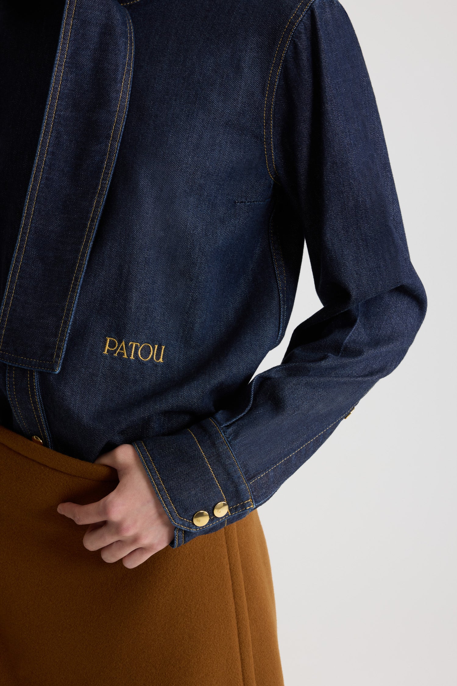 Patou Denim H25BL0450224642B chemisier Blue Moon Rodeo