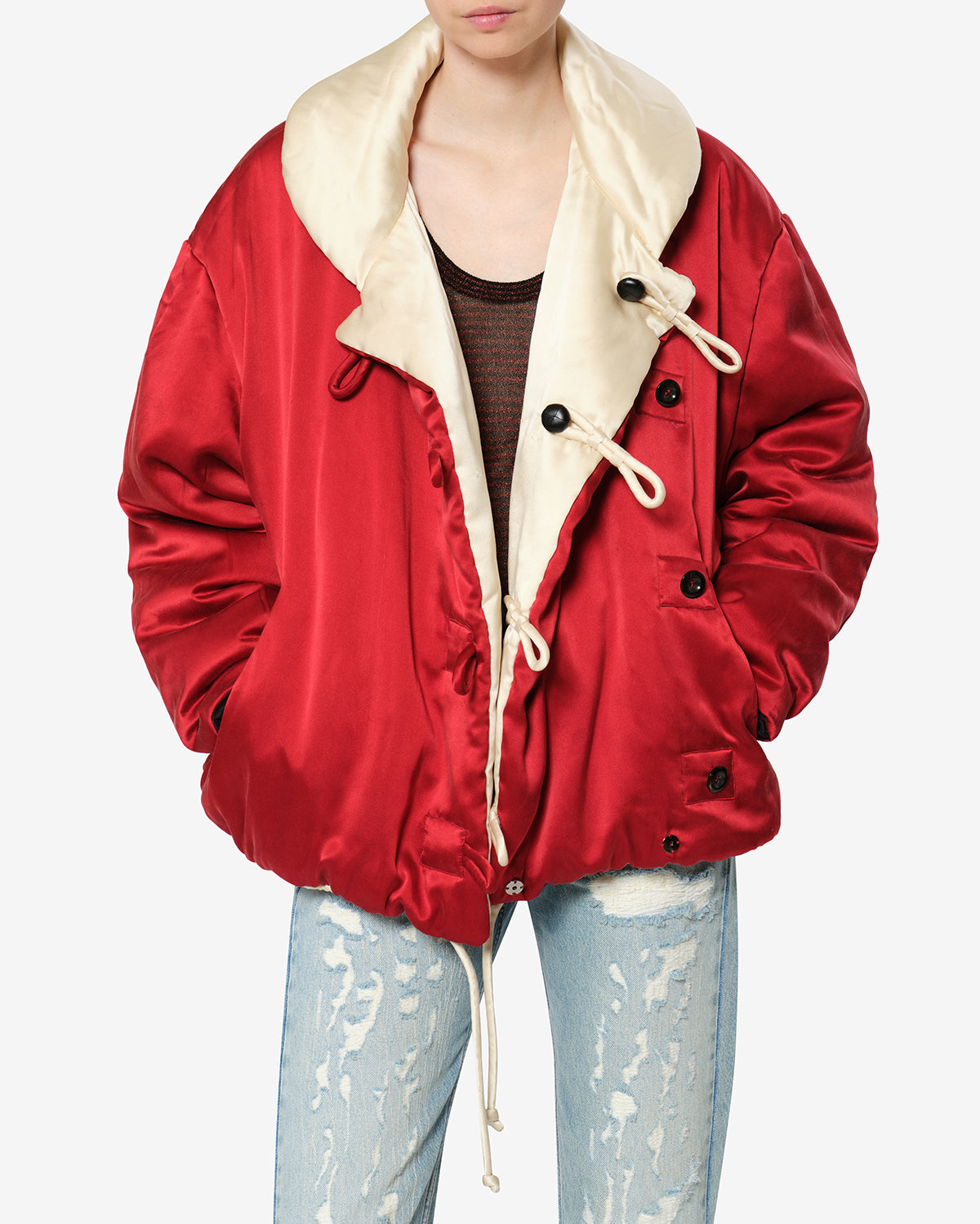 Isabel Marant Bleza MA0585FA manteau soie champagne