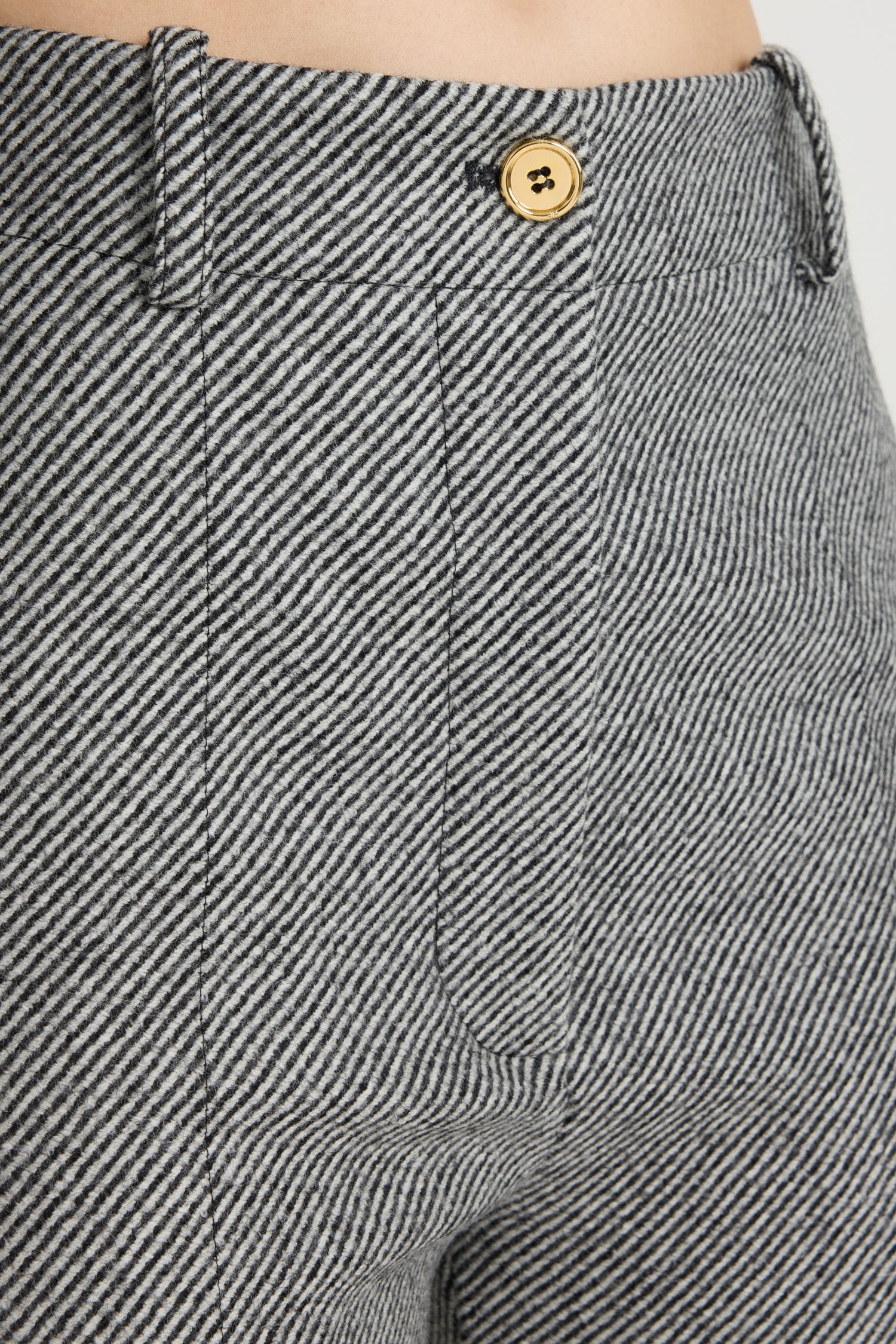 Patou Iconic long trousers pantalon laine gris Graphite 38