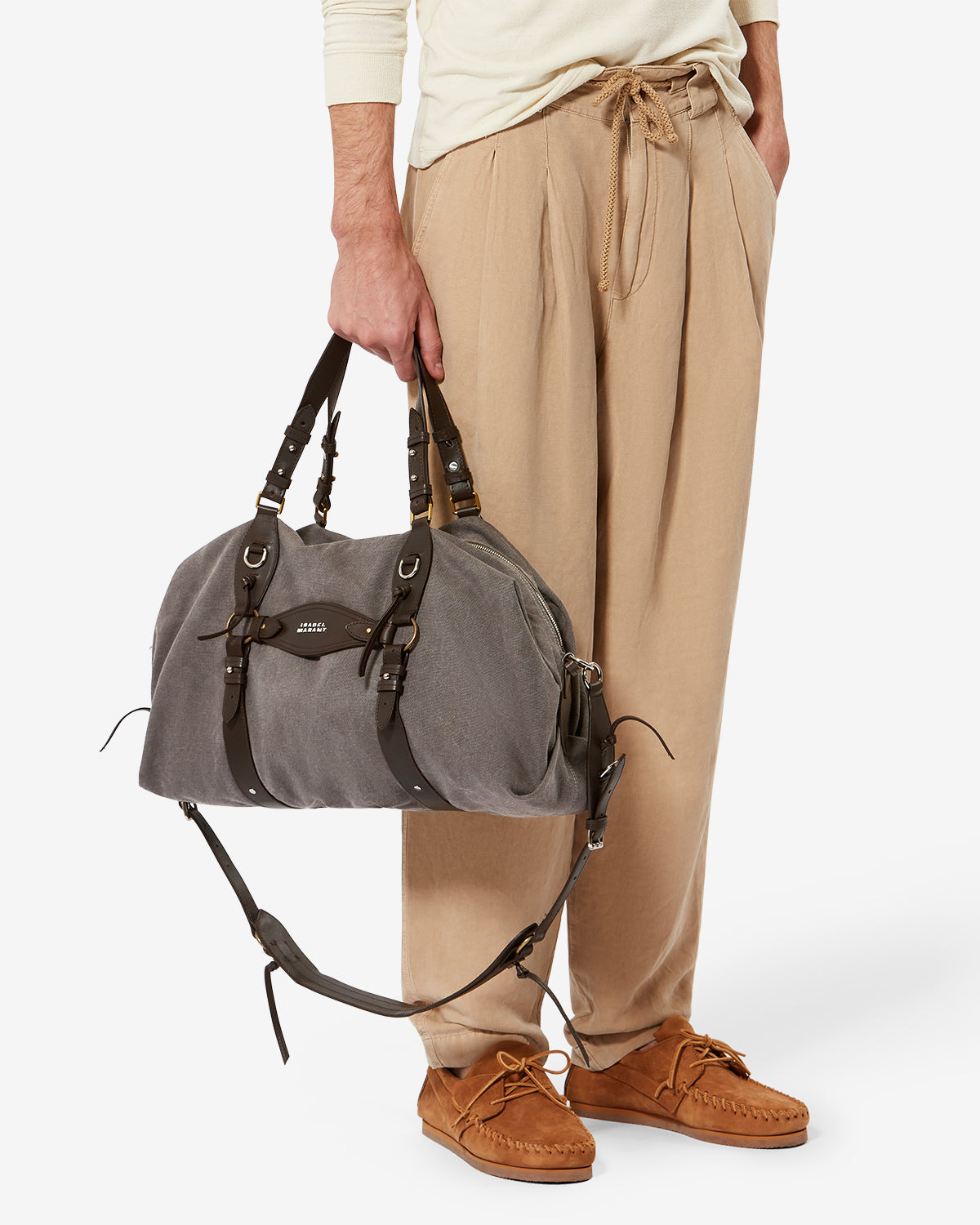 Isabel Marant Tilpa Weekender sac noir fumé toile cuir